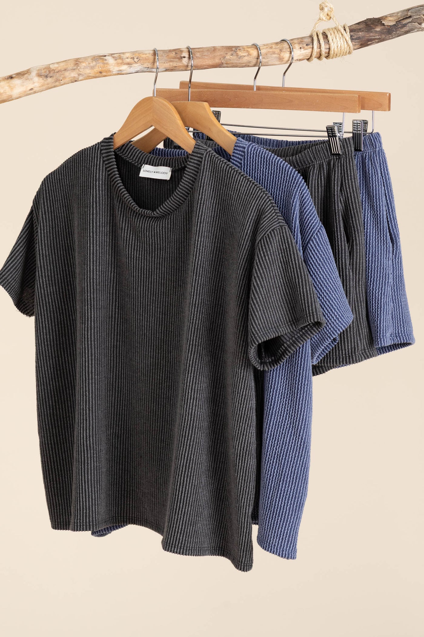 Comfy Rib Top and Short Sets