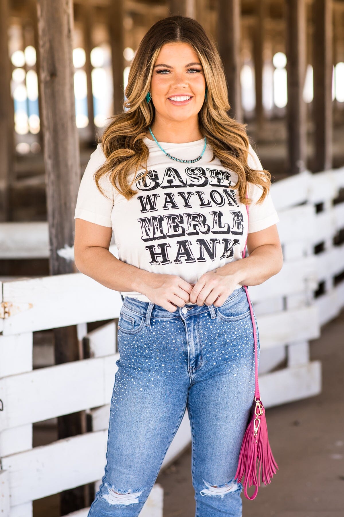 Cream Cash Waylon Merle Hank Graphic Tee - Filly Flair