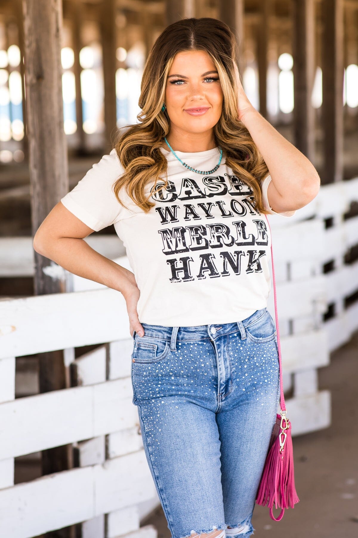 Cream Cash Waylon Merle Hank Graphic Tee - Filly Flair