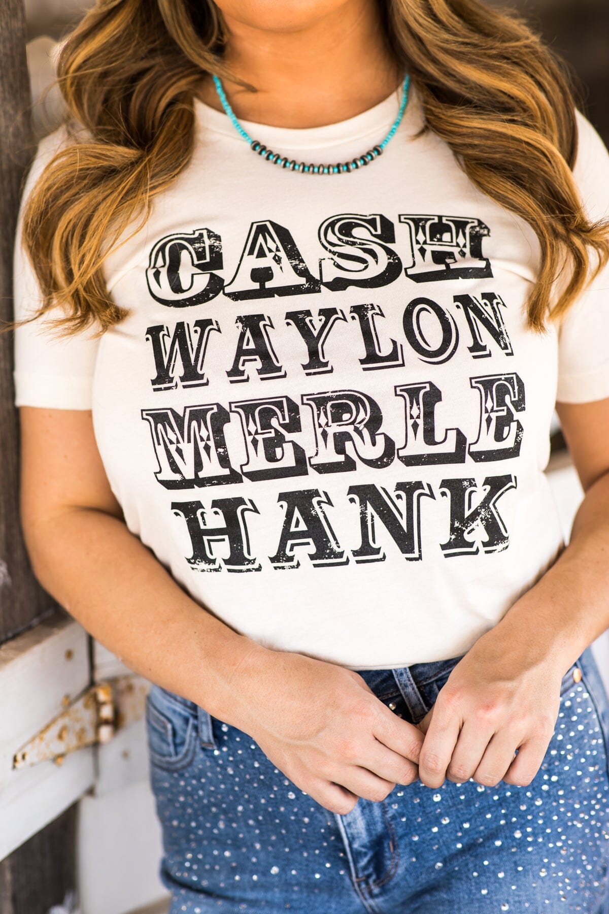 Cream Cash Waylon Merle Hank Graphic Tee - Filly Flair