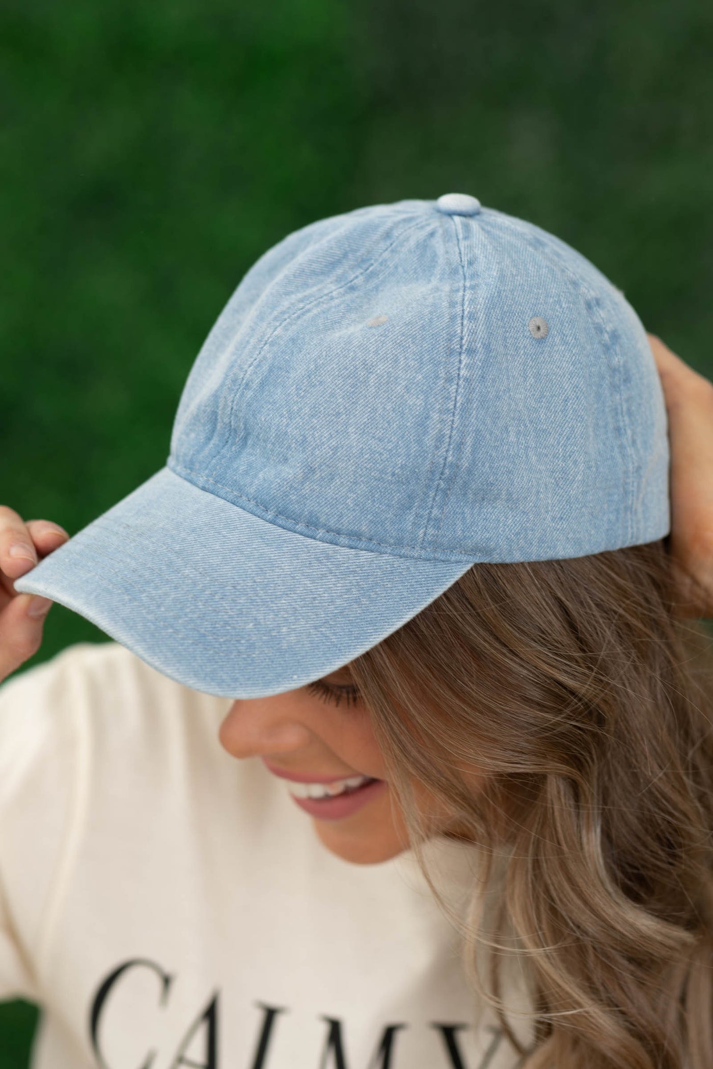 Light Denim Washed Baseball Hat