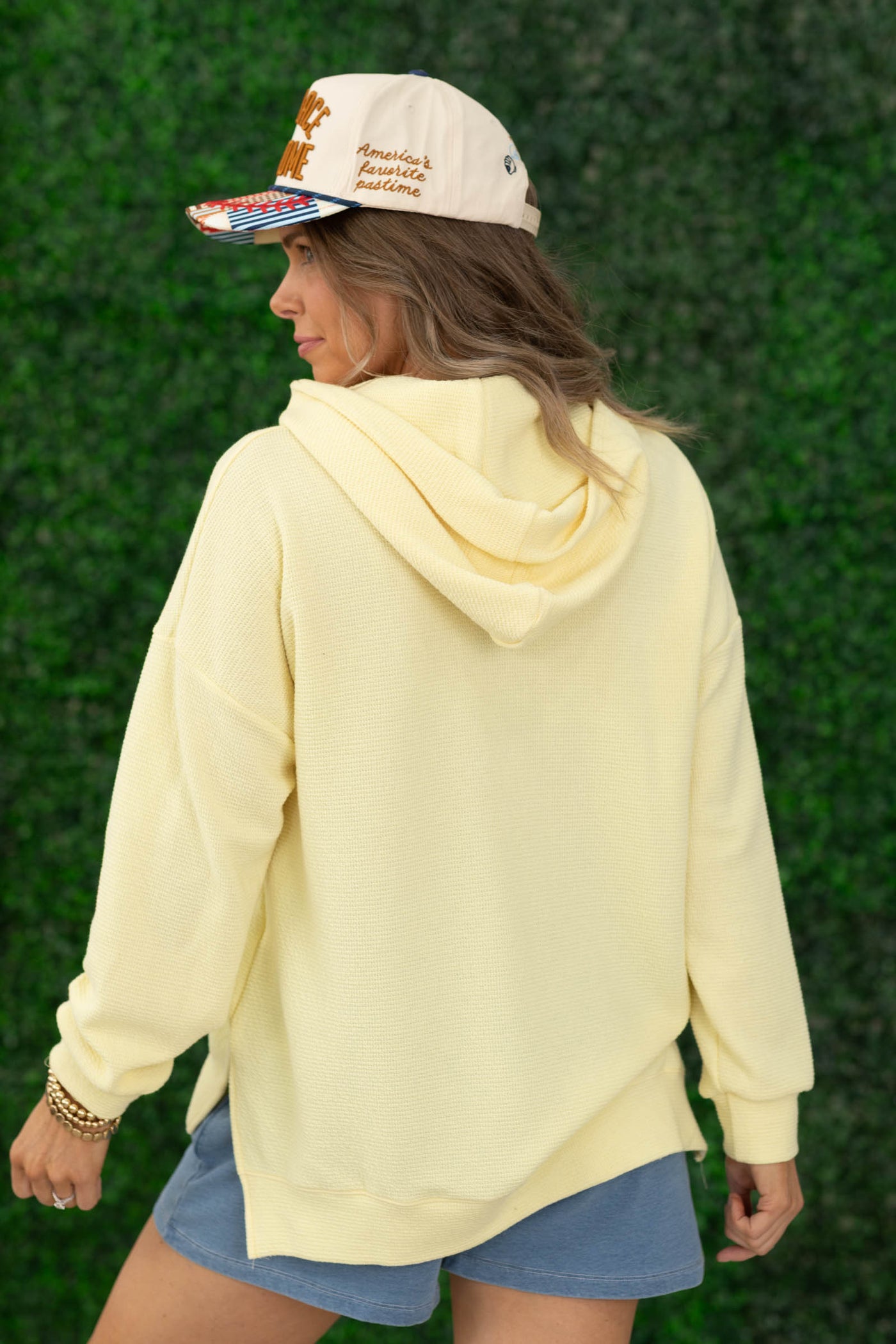 Light Yellow Cloud Knit Hoodie