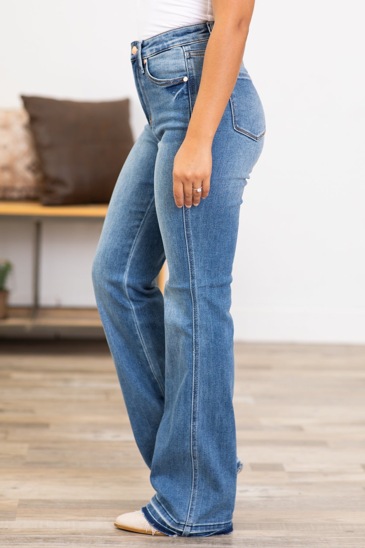 Buy Judy Blue Ladies Tummy Control Back Pocket Embroidered Boot Cut Jean - Mid-Wash in Regular and Petite(Short) Online | Sissy Boutique Buy Judy Blue Ladies Tummy Control Back Pocket Embroidered Boot Cut Jean - Mid-Wash in Regular and Petite(Short) Online | Sissy Boutique