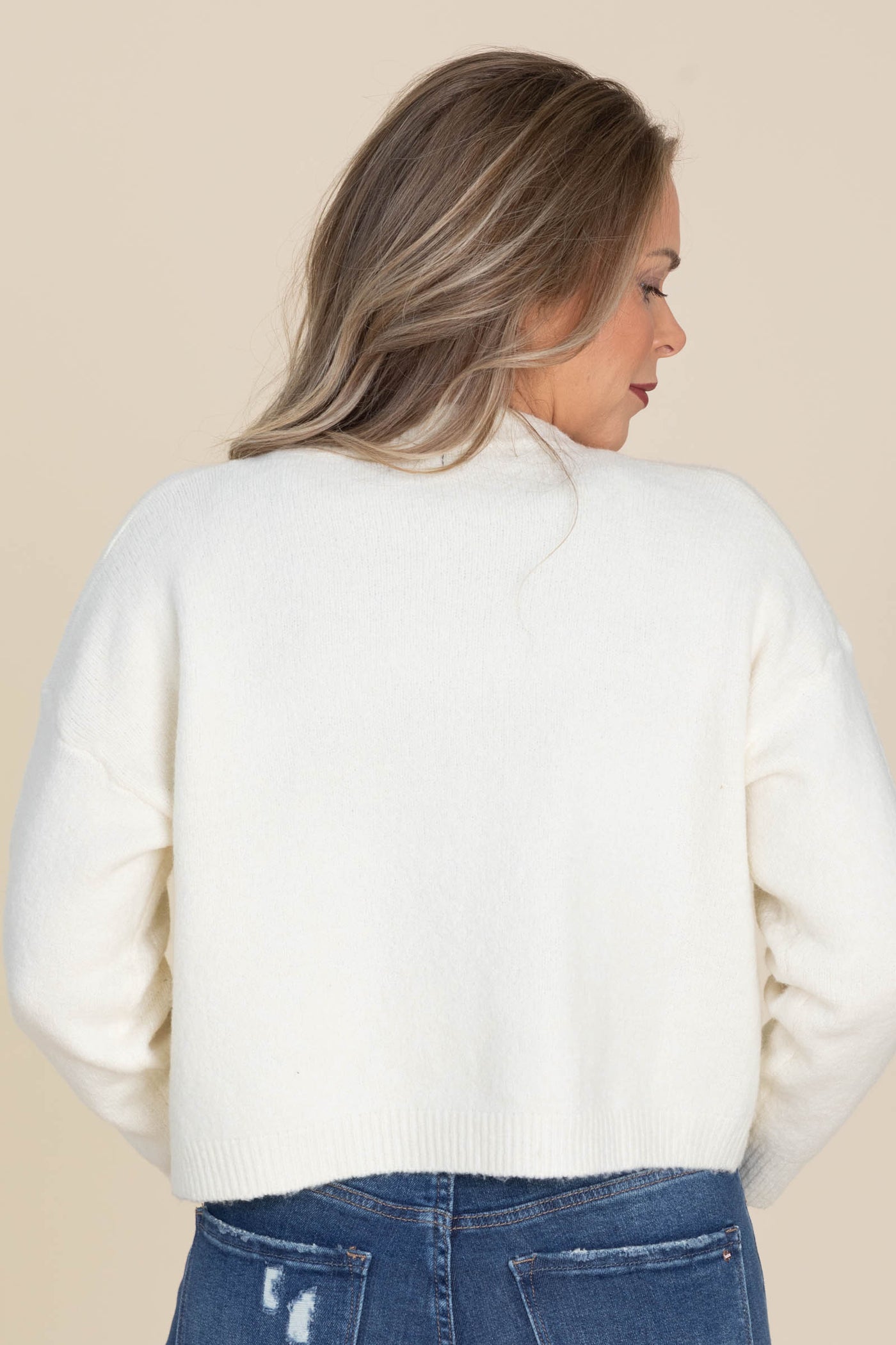 Ivory Holiday Christmas Tree Cardigan