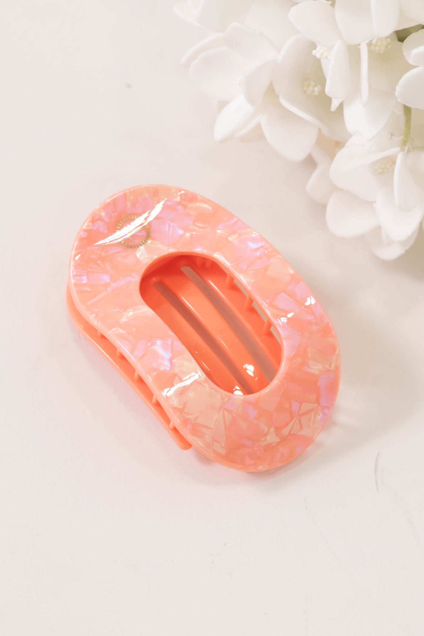 Dreamsicle Flat Round Hair Clip