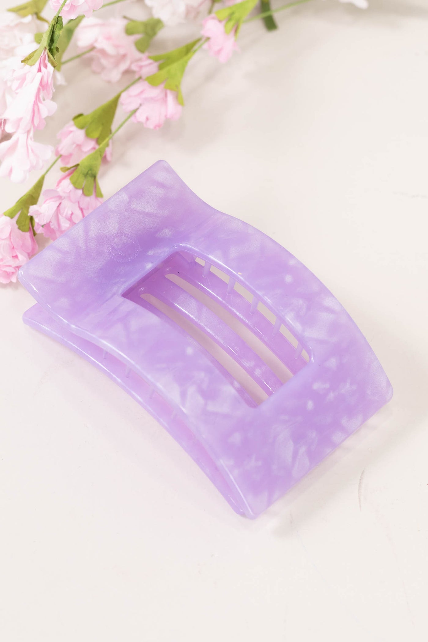 Lavender Mist Flat Rectangle Hair Clip