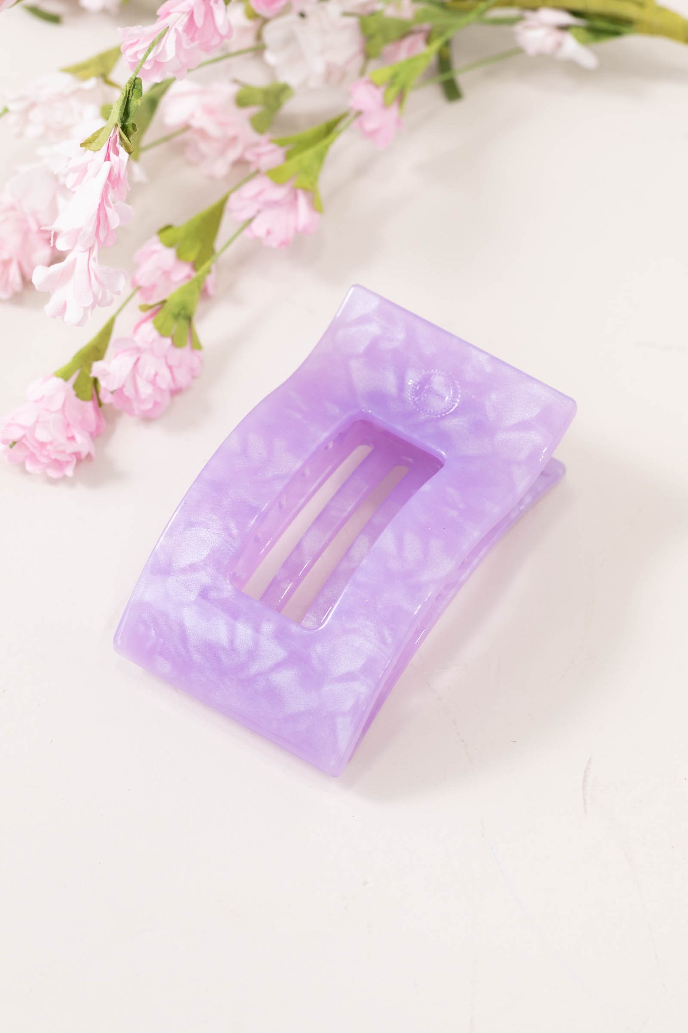 Lavender Mist Flat Rectangle Hair Clip