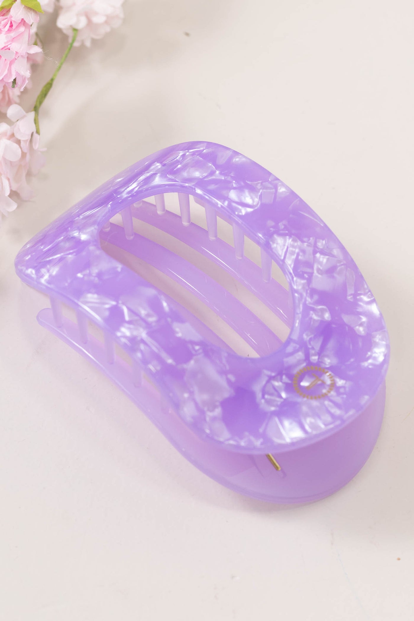 Lavender Mist Flat Round Hair Clip