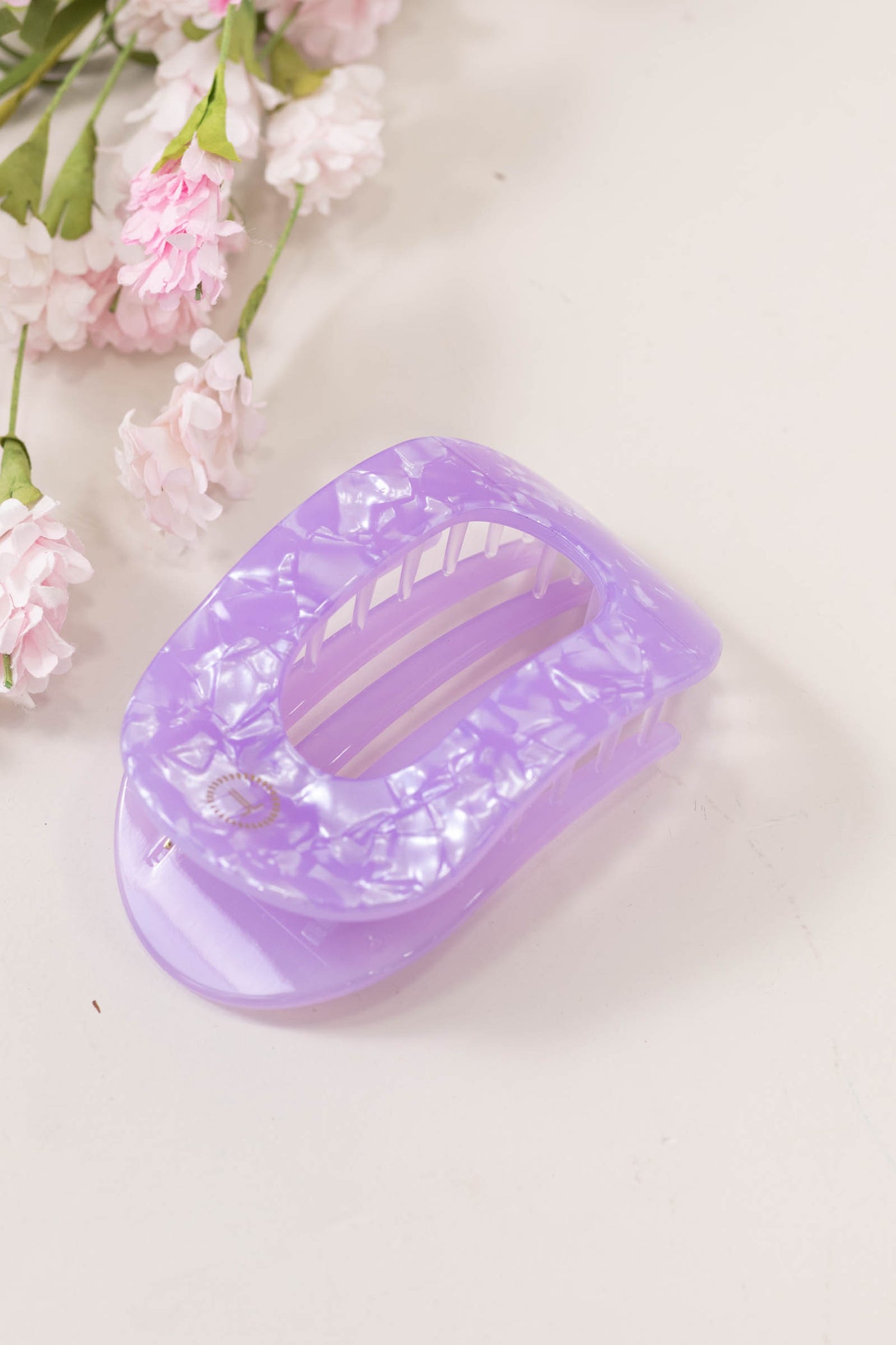 Lavender Mist Flat Round Hair Clip