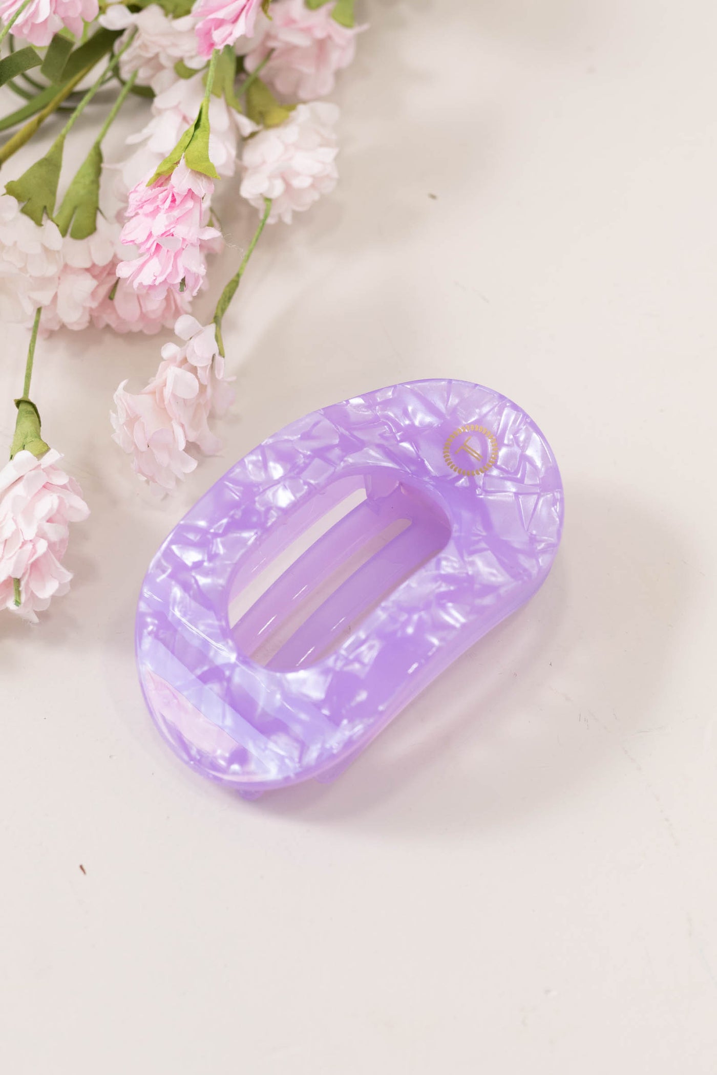 Lavender Mist Flat Round Hair Clip