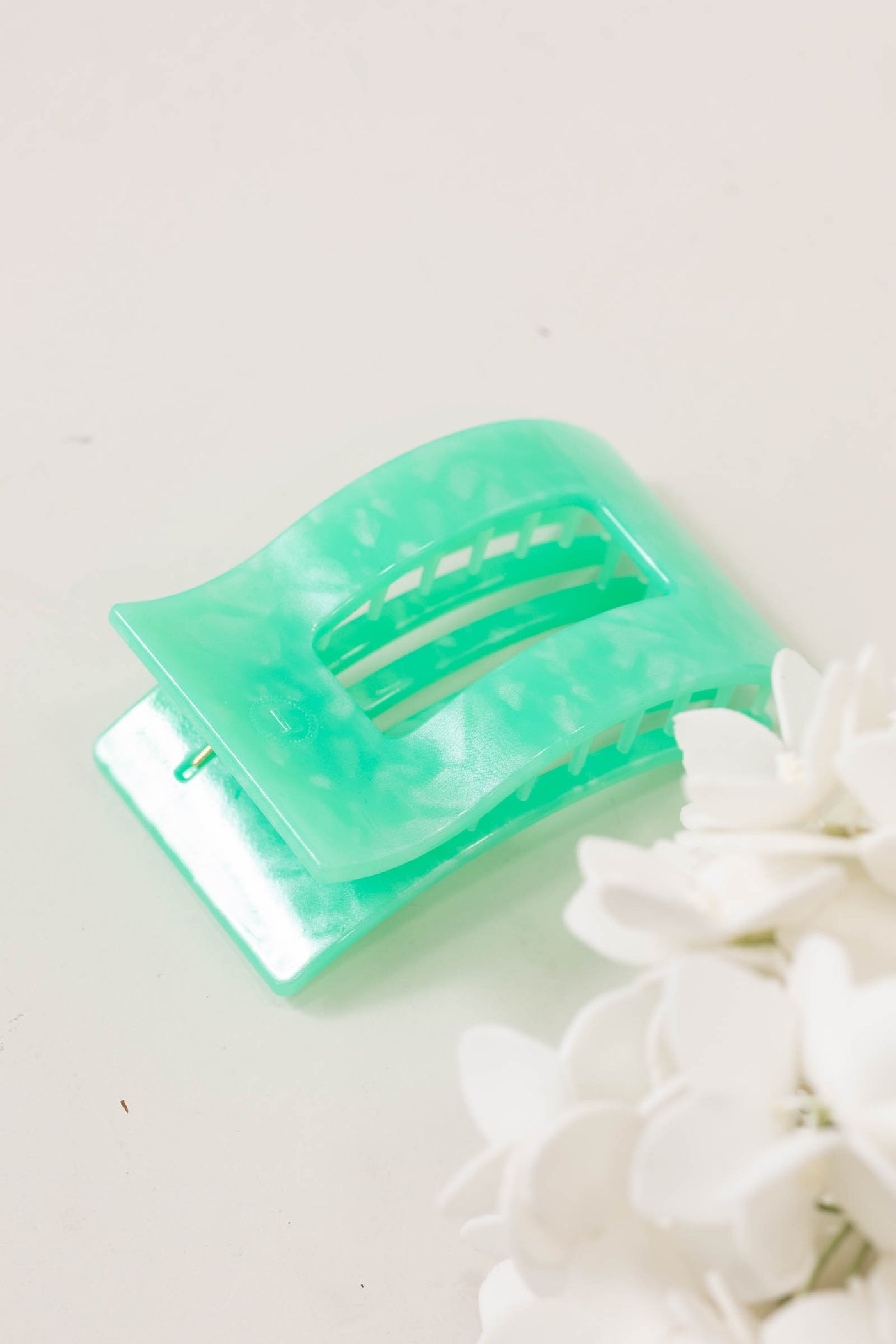 Spring Splash Flat Rectangle Hair Clip
