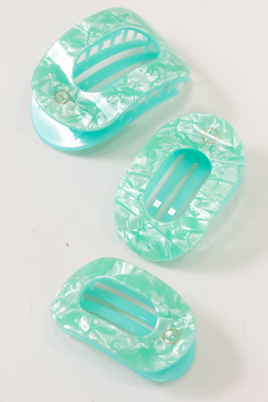 Spring Splash Flat Round Hair Clip