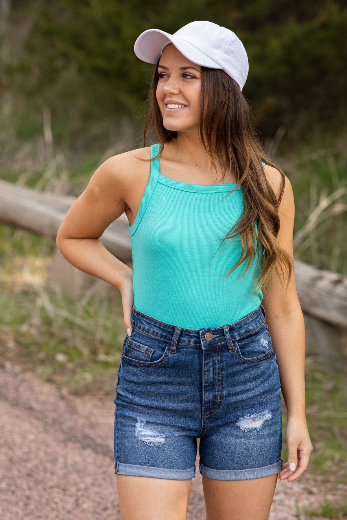 ribbed fitted tank