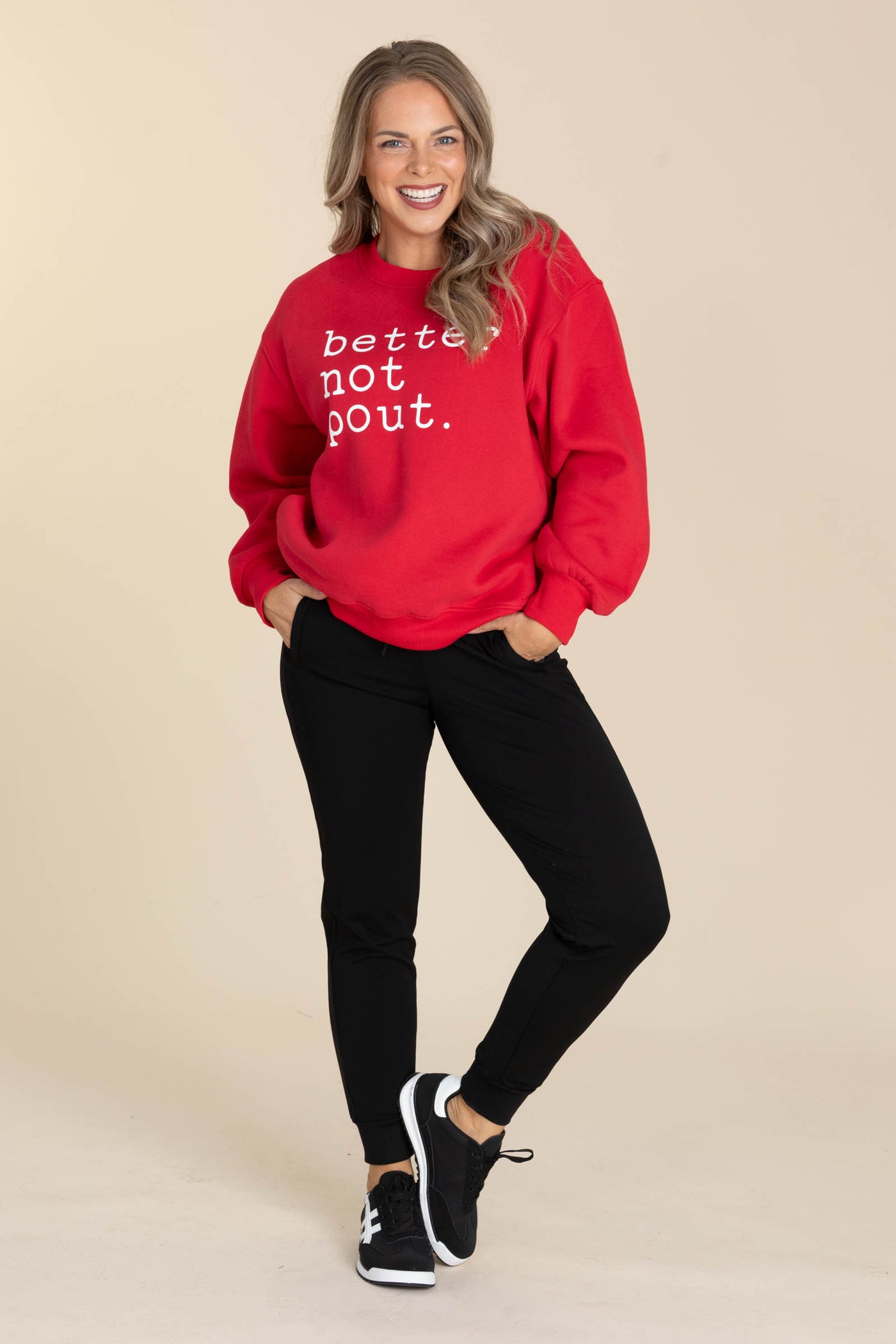Red Better Not Pout Sweatshirt