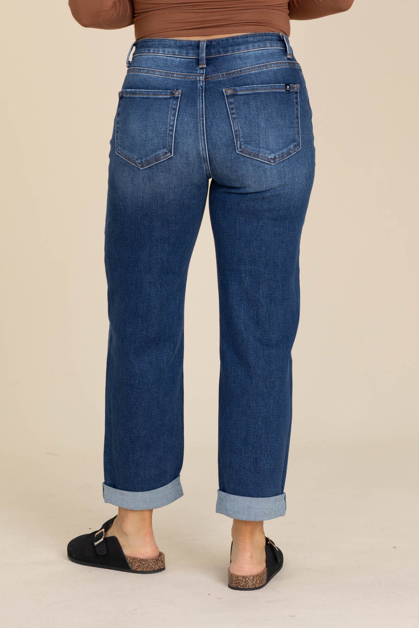 J21 Dark Wash Mid Rise Boyfriend Jeans