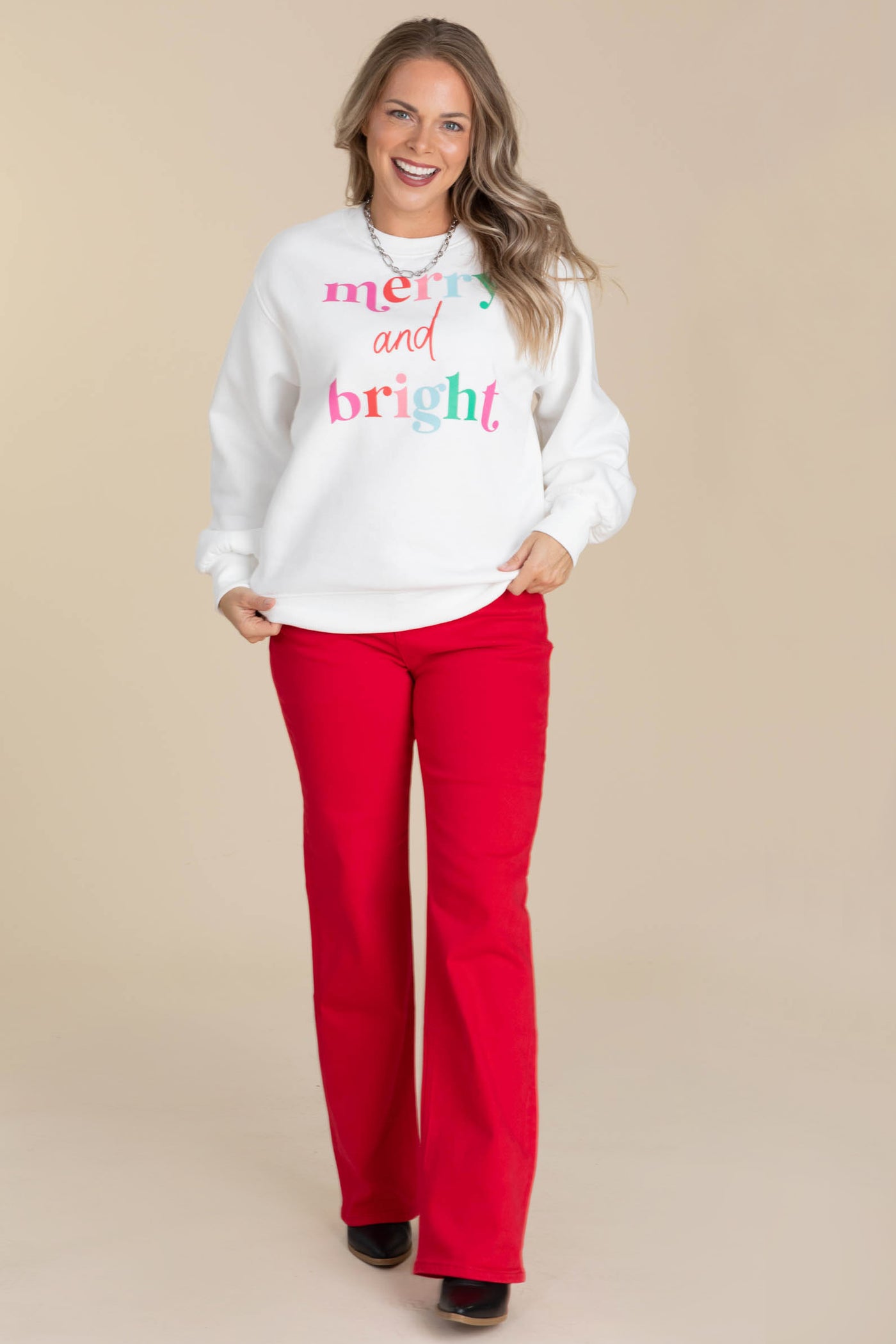 Mica Red Straight Leg With Loose Fit Jean