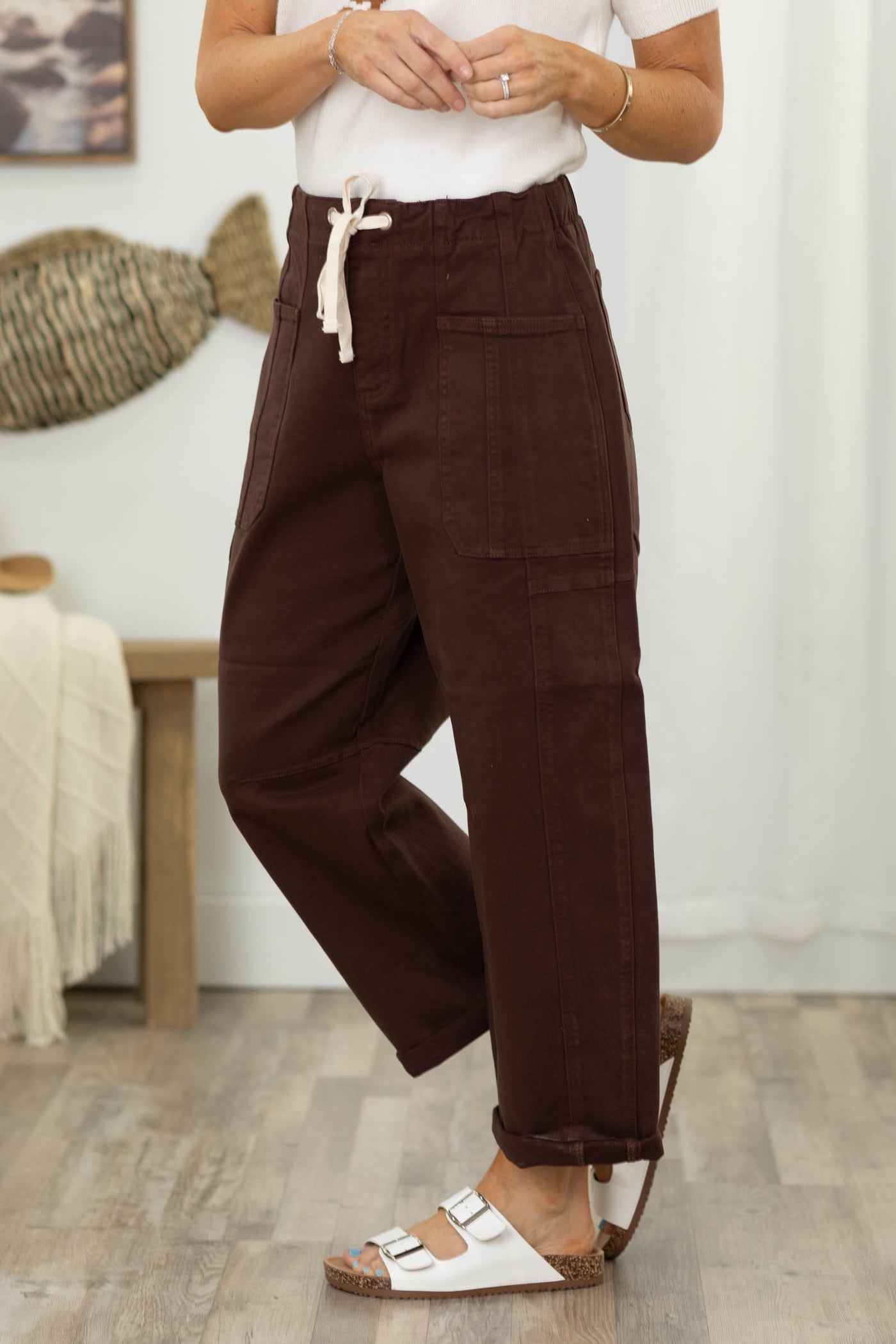 Risen Crop Wide Barrel Pants
