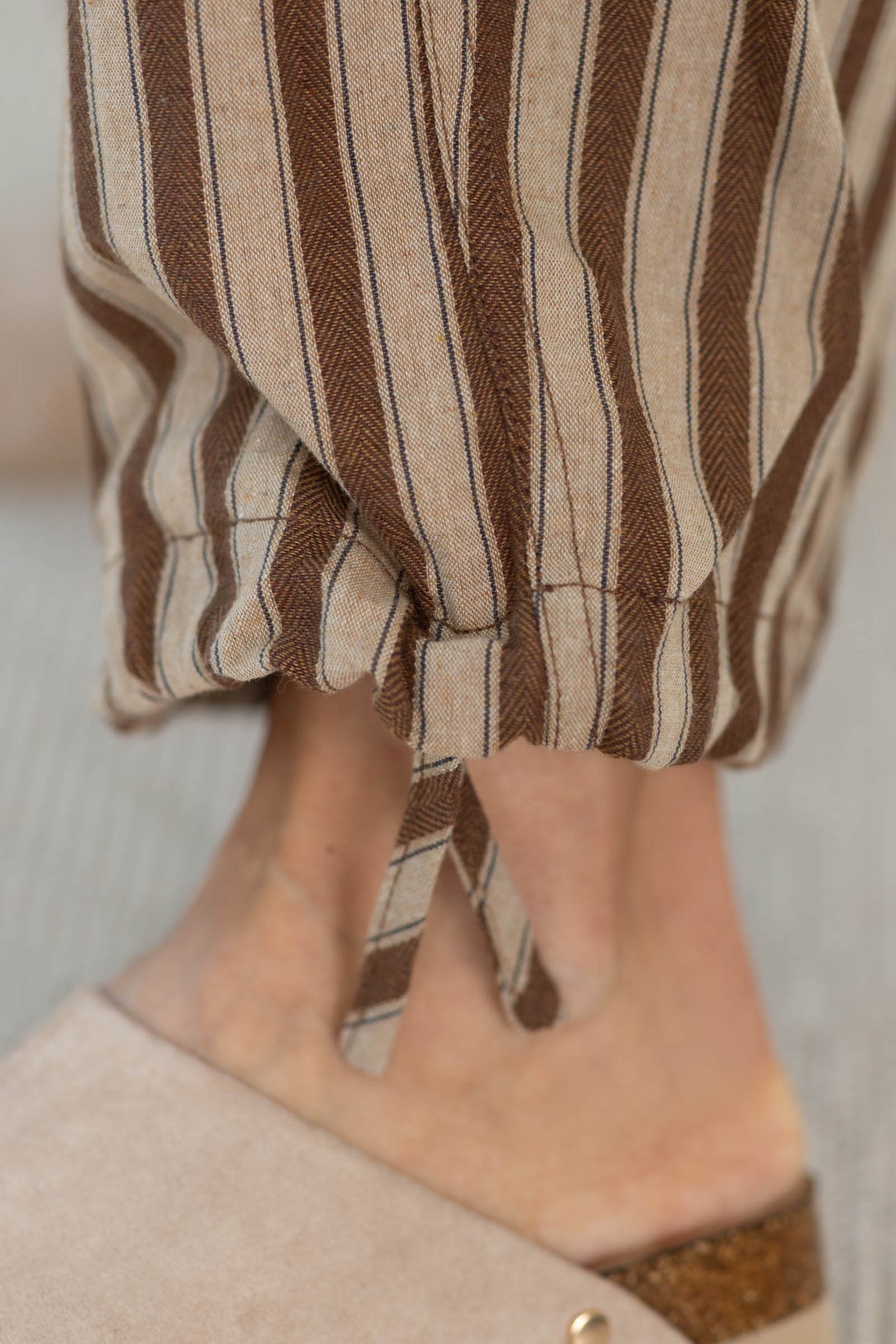 Cotierra Striped Wide-Leg Cargo Pants