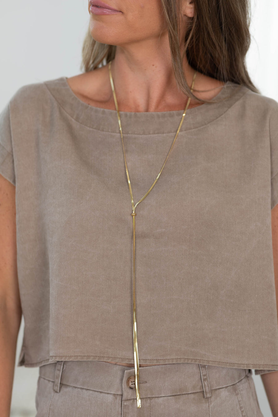 Herringbone Bolo Necklace