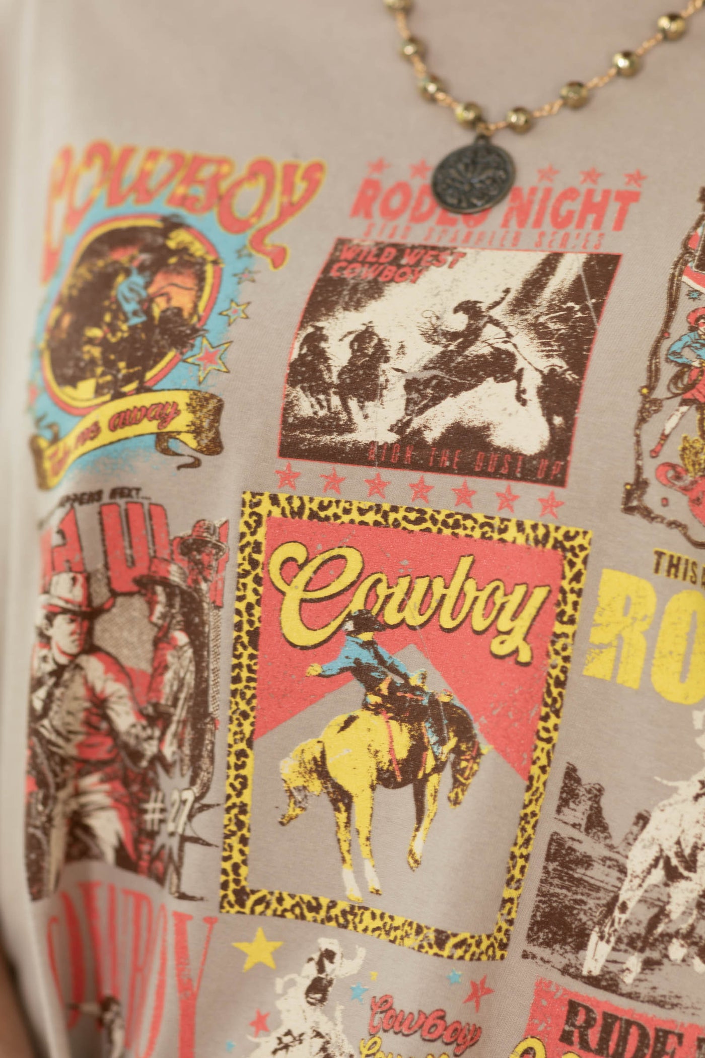 Tan Western Cowboy Remix Vintage Graphic Tee