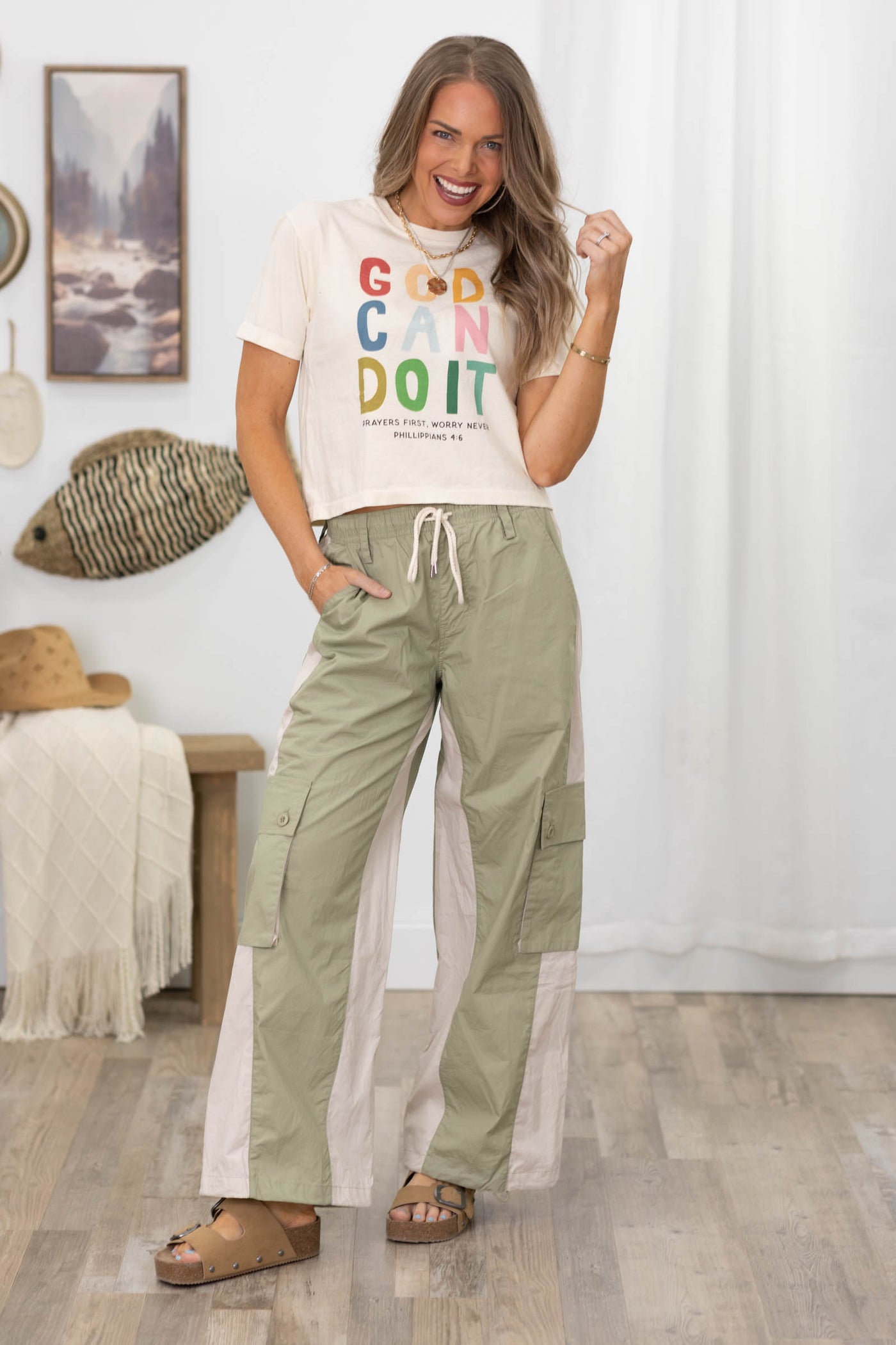God Can Do It Crop Tee- 100% Cotton