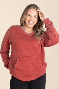 Filly Flair Cozy Campfire V-Neck Sweatshirt