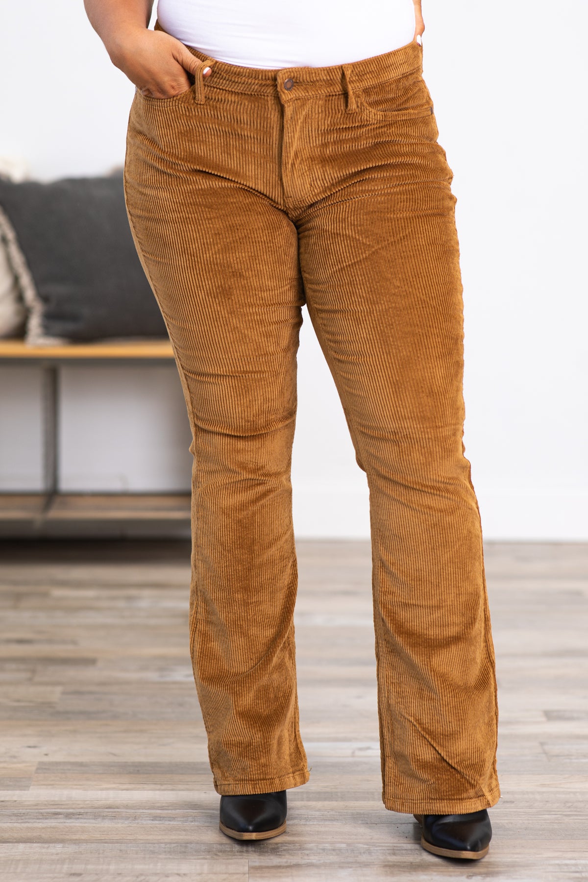 Blue Corduroy Pants | Pockets