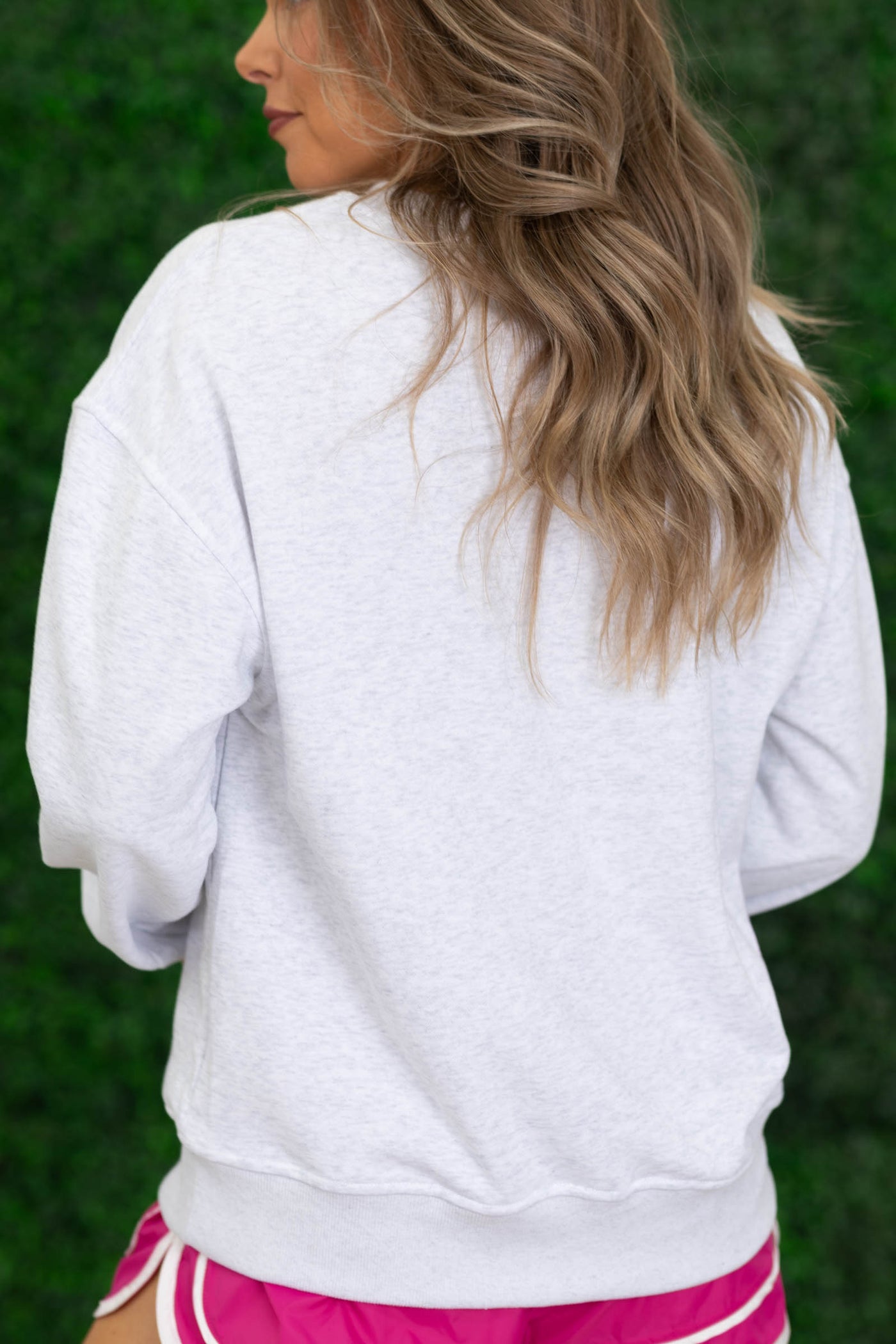 Heather Grey Golfing Dog Graphic Sweatshirt