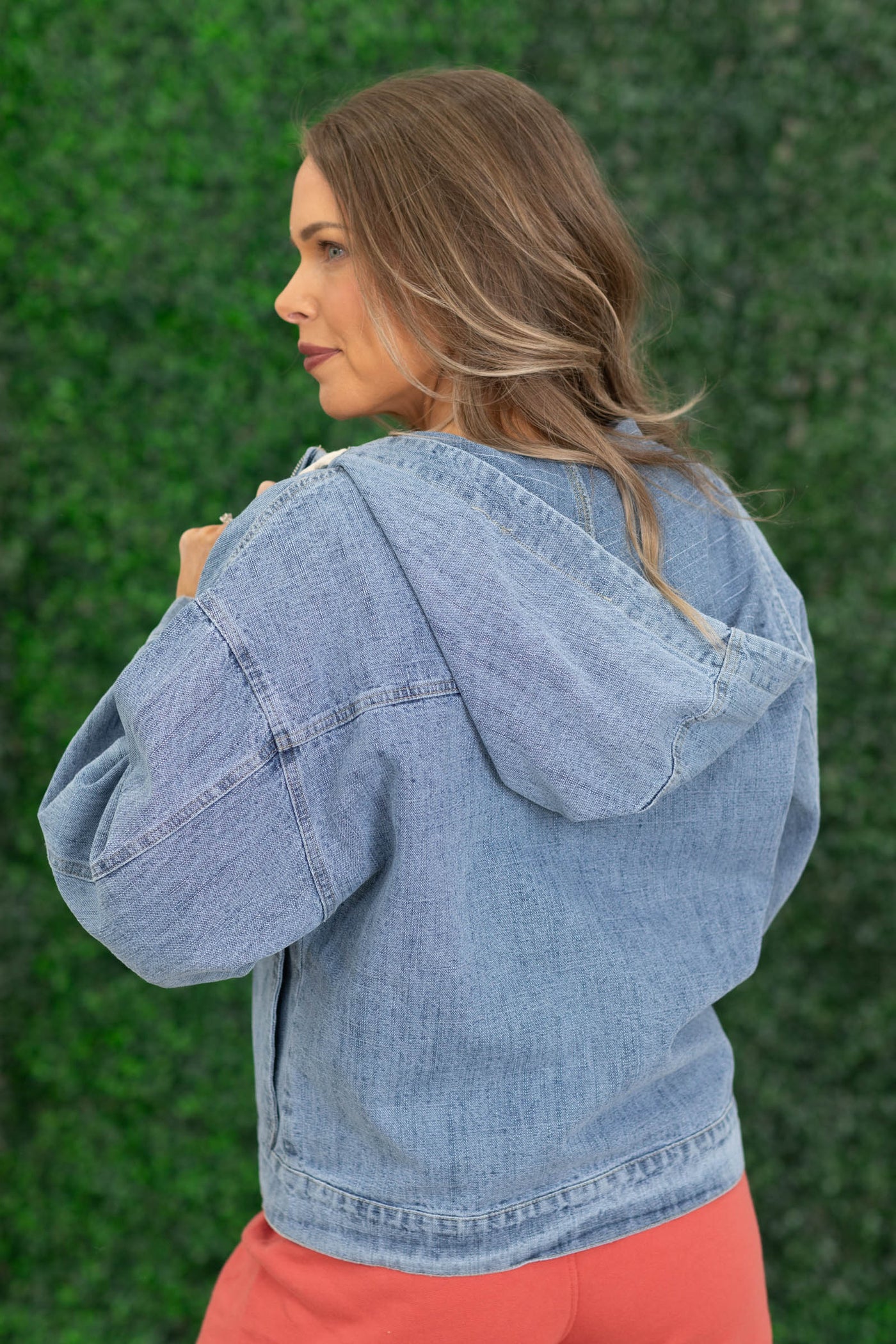 Vintage Denim Washed Soft Half Zip Jacket