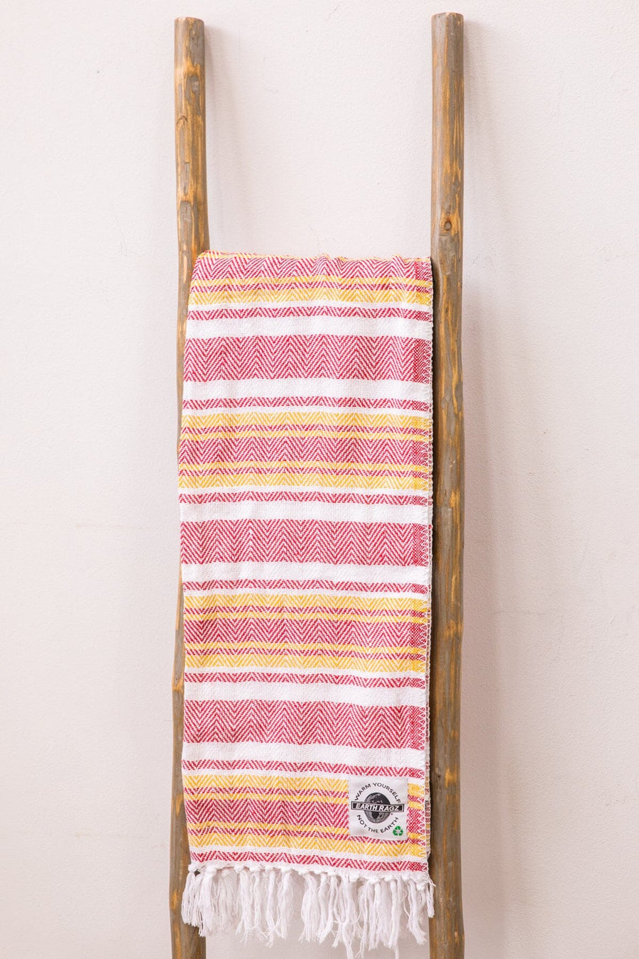 Red and Golden Yellow Stripe Beach Blanket - Filly Flair