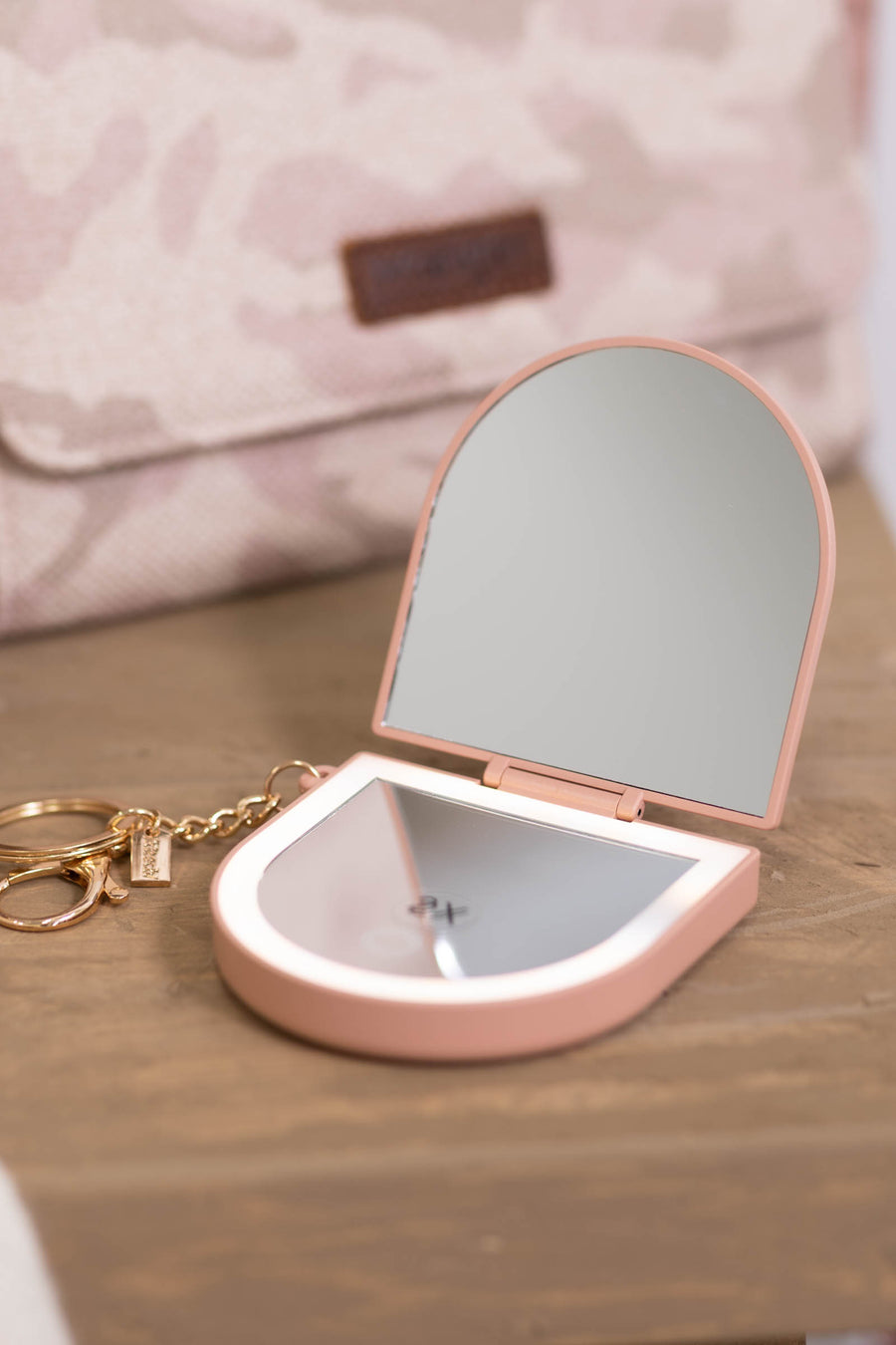 Terracotta Compact Mirror Keychain