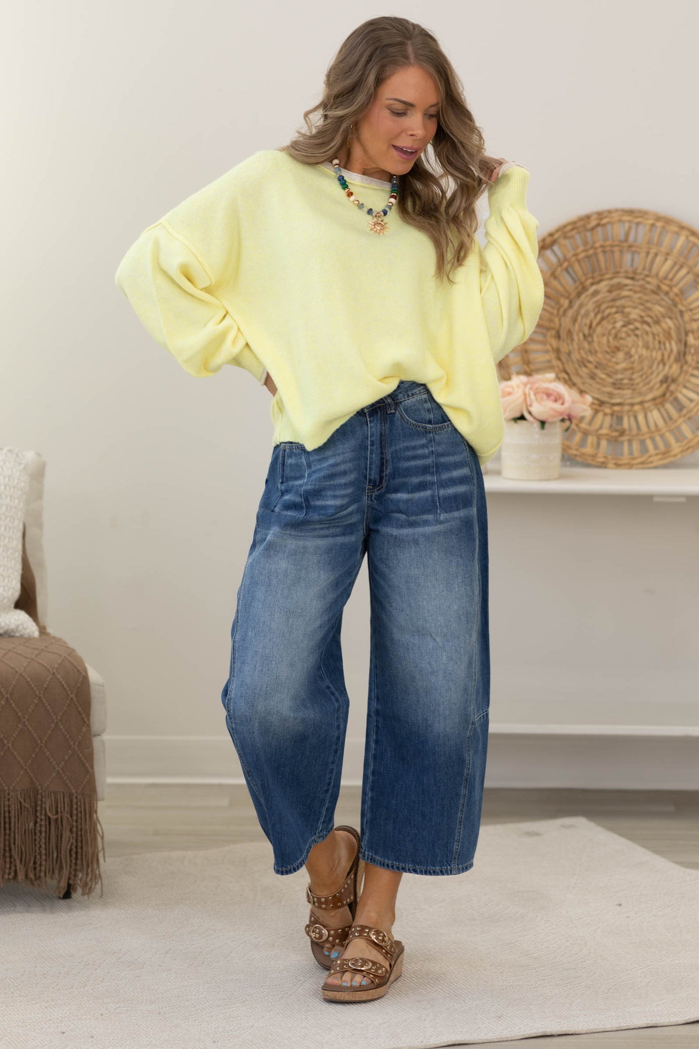 Cotierra Cozy Pullover Sweaters With Exposed Seams