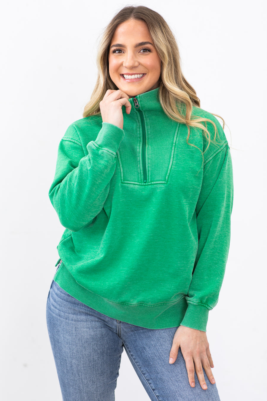 Filly Flair Pigment Dyed 1/4 Zip Sweatshirts · Filly Flair