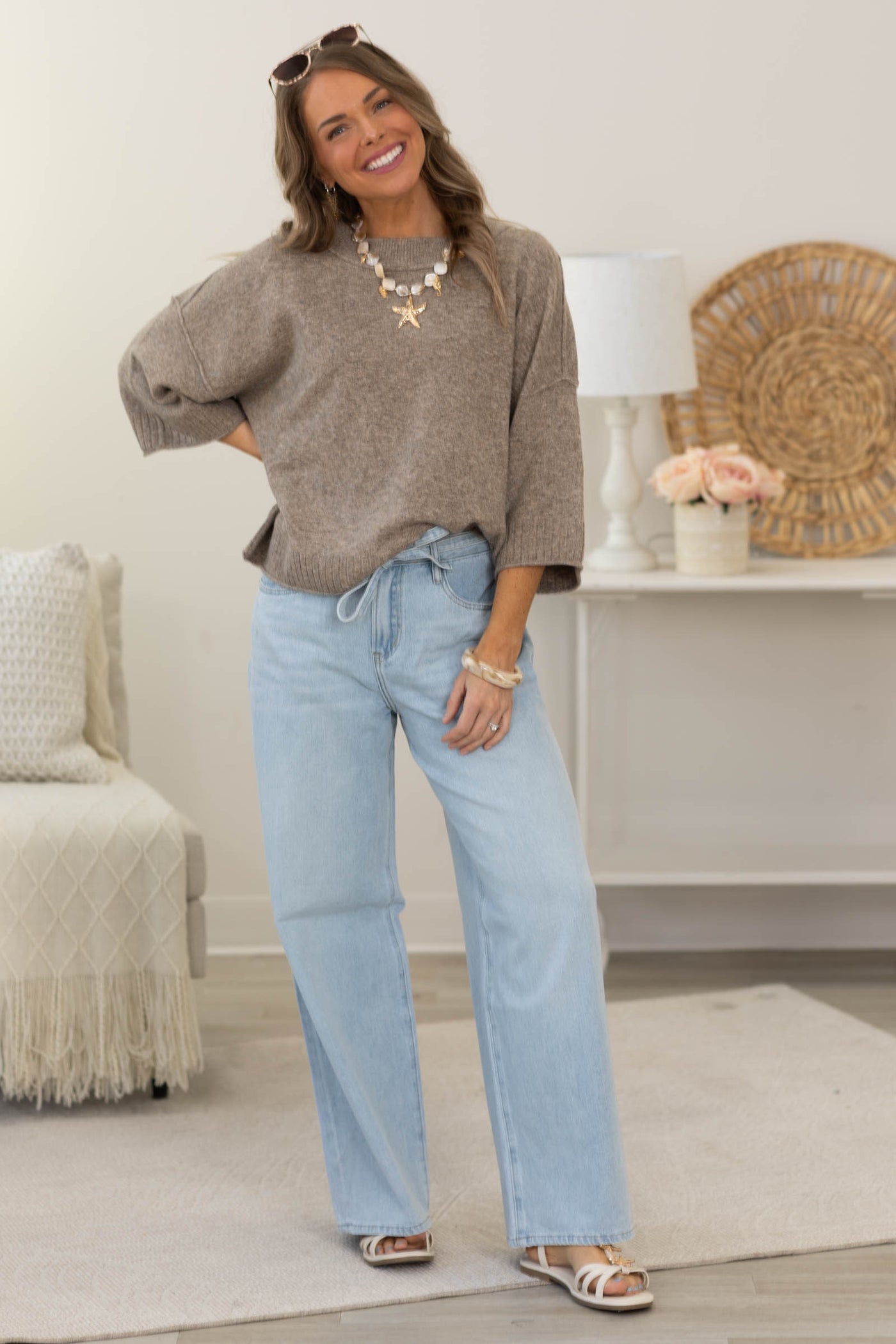Cotierra Oversized Short Sleeve Sweater