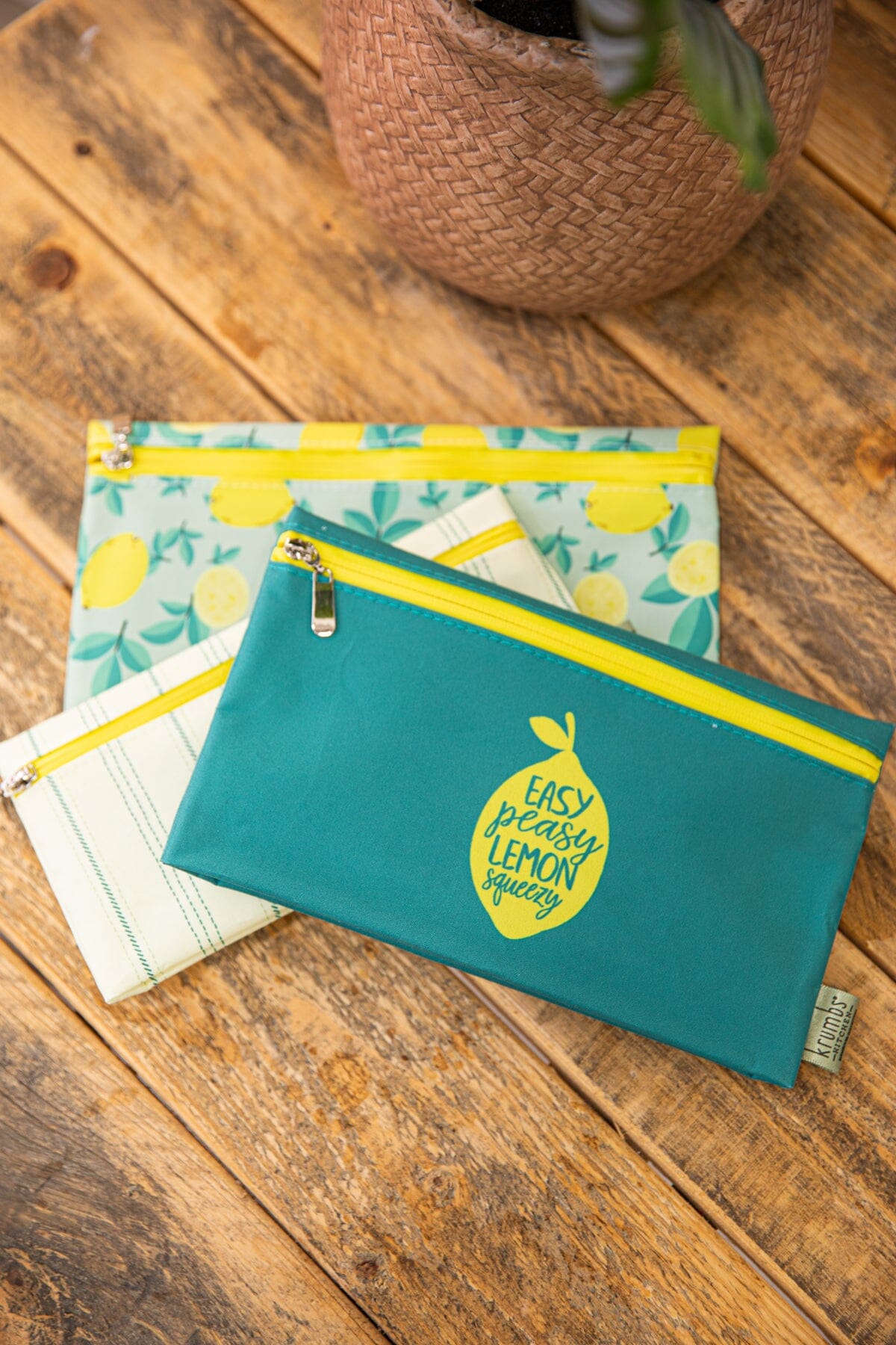 Yellow 3 Pack Reusable Storage Bags - Filly Flair