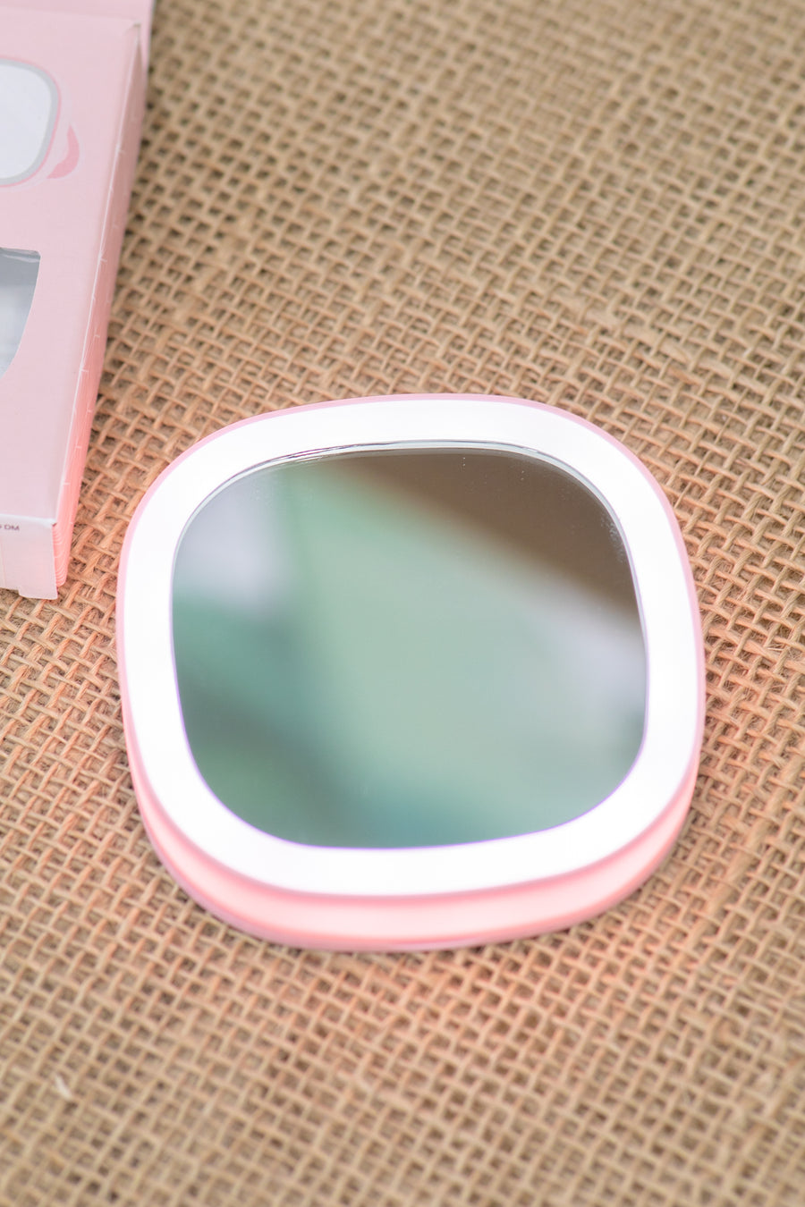 Pink Light Up Travel Mirror
