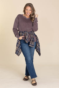 Filly Flair Cozy Campfire V-Neck Sweatshirt