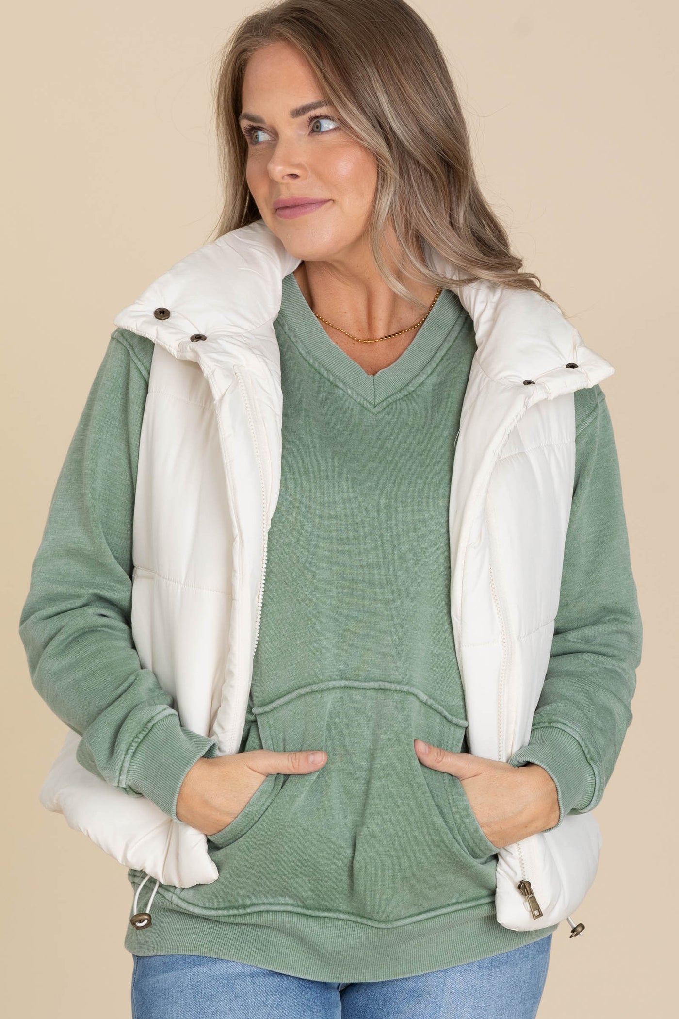 Filly Flair Cozy Campfire V-Neck Sweatshirt