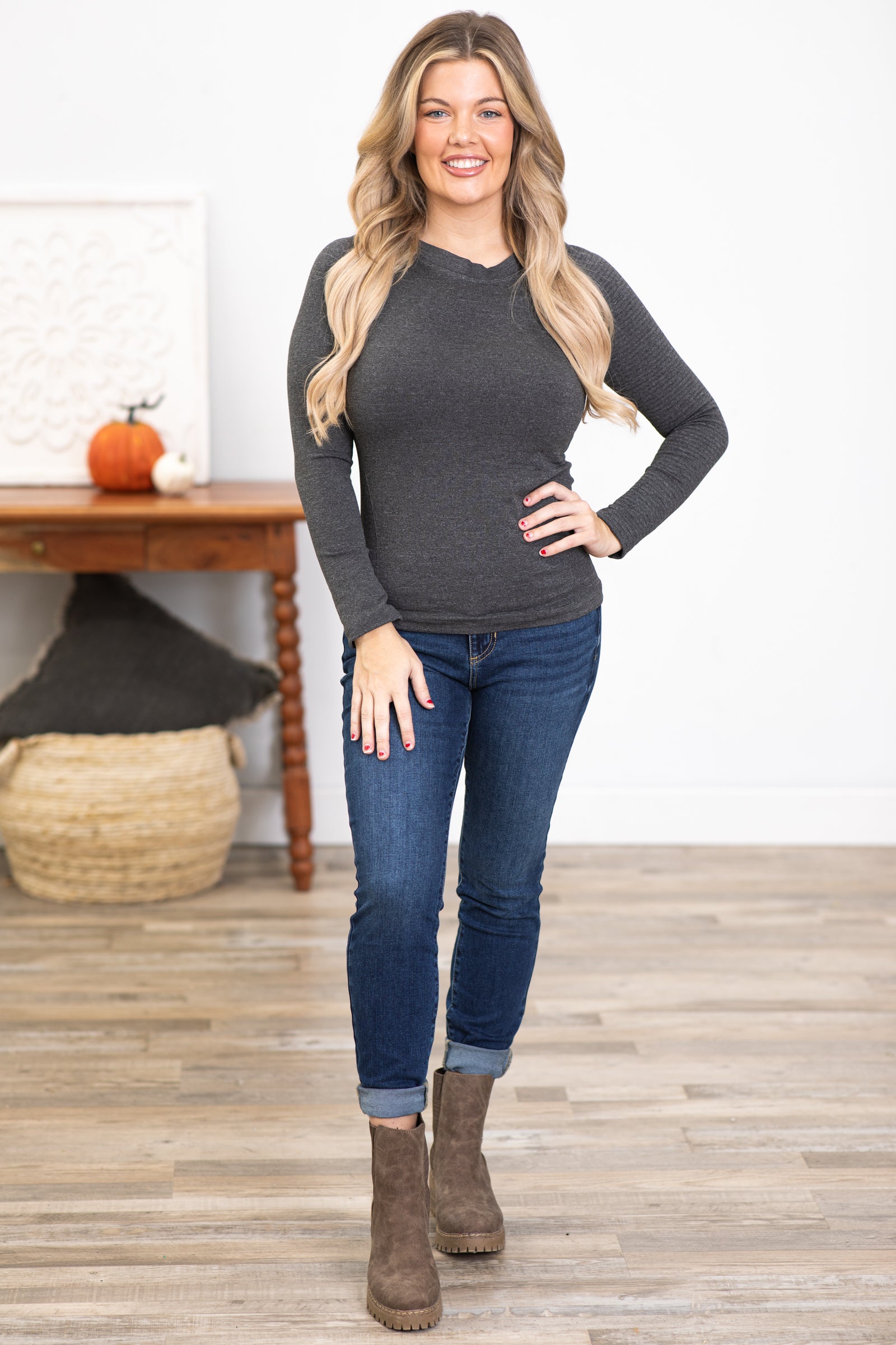 CG | CG Women's Long Sleeve Scoop Neck Thermal Top - 001292M24F01-66-S CG | CG Women's Long Sleeve Scoop Neck Thermal Top - 001292M24F01-66-S