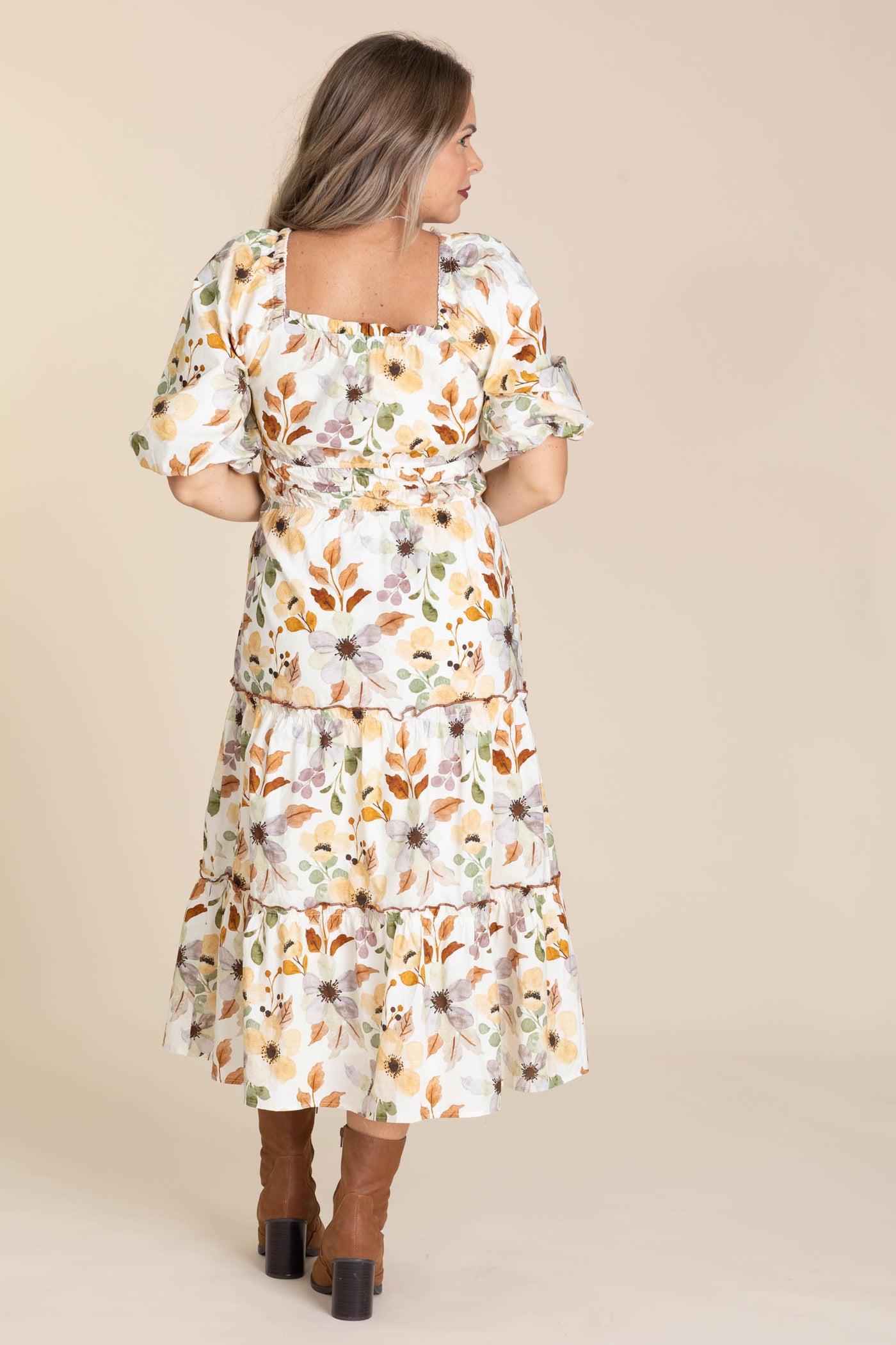 slim fit dress slacks Ivory Ivone Asymmetrical Midi Dress main image 1