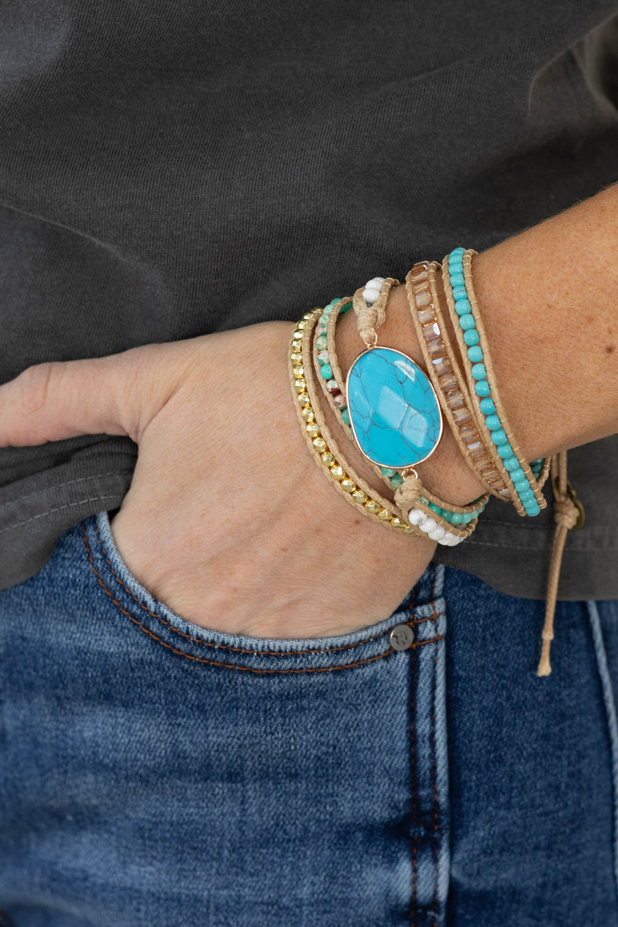 Turquoise Summer Wrap Bracelet