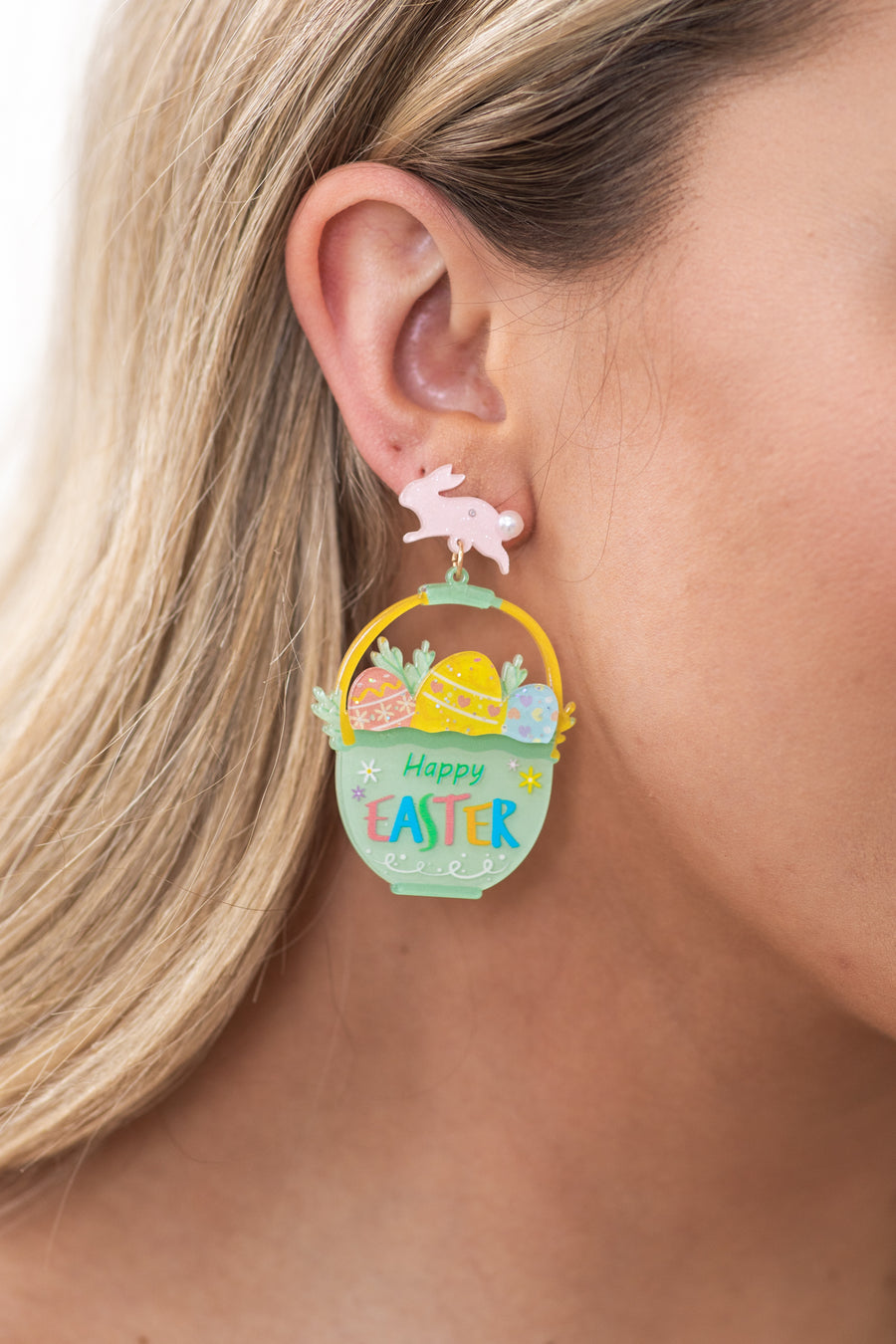 Easter Basket Acrylic Earrings