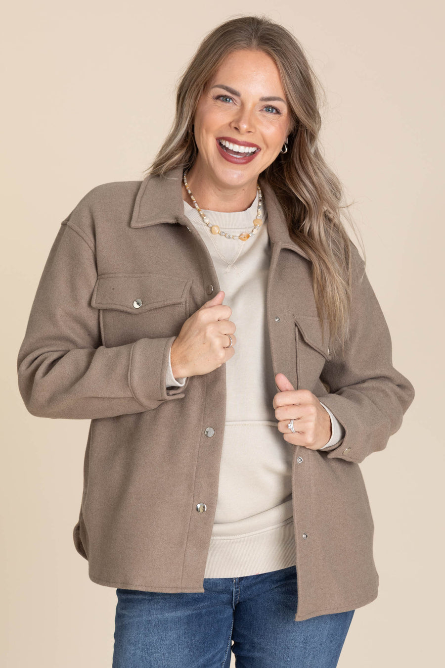 Collared Shackets With Chest Pocket