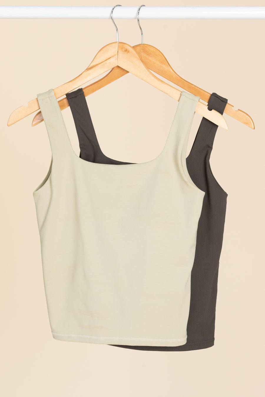 Lycra-Blend Square Neck Active Tank