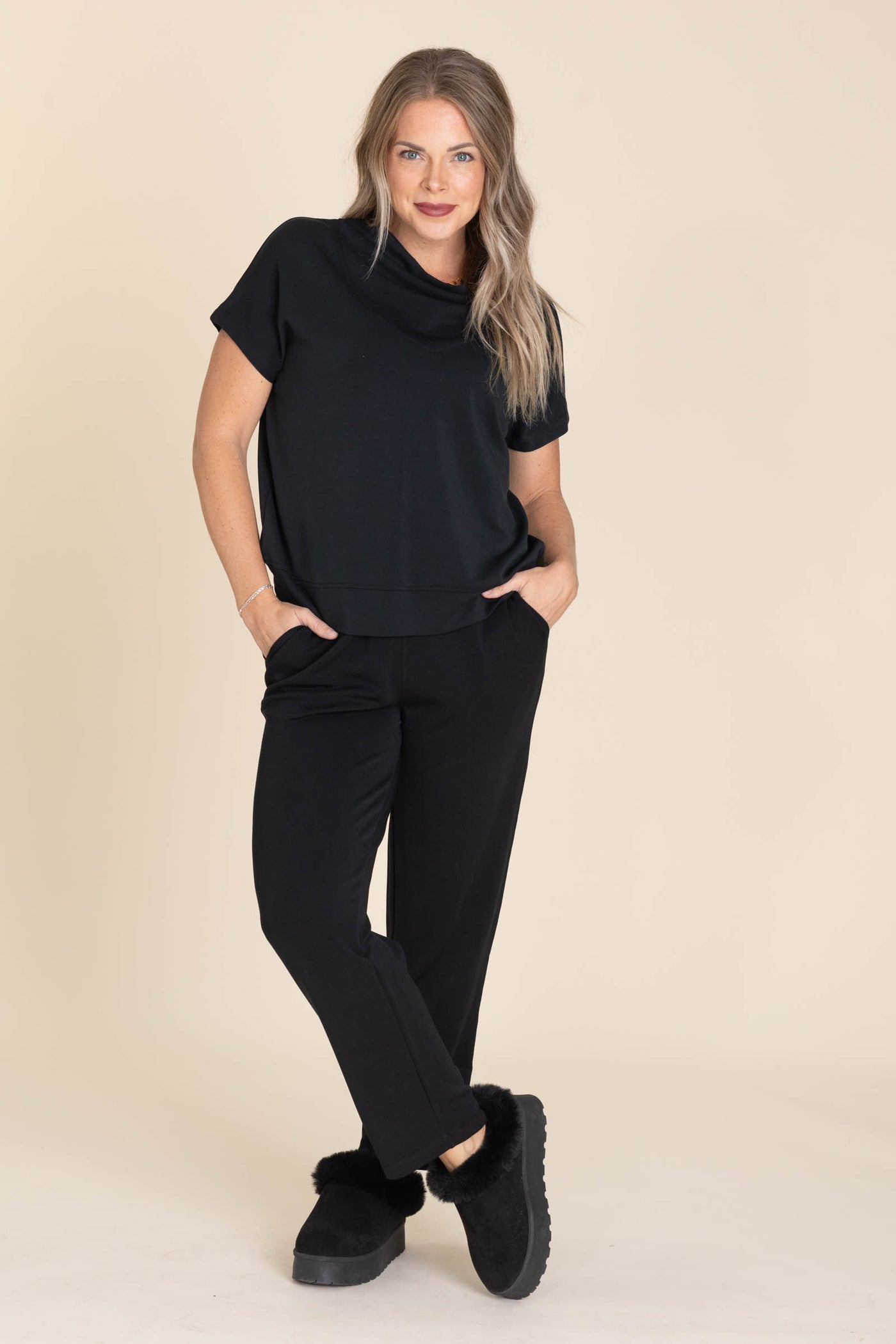 Cowl Neck Knit Tops