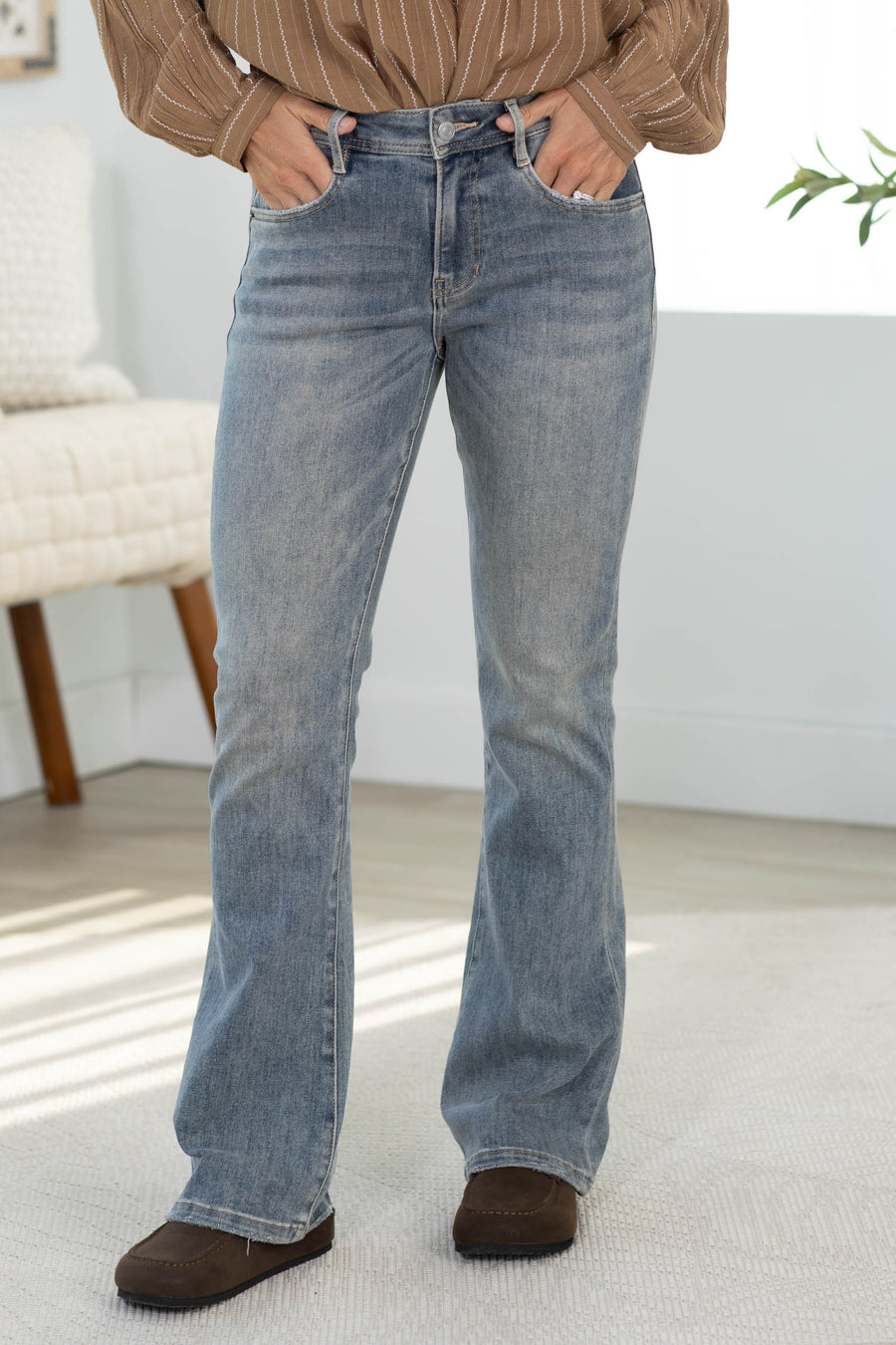 Mica Vintage Wash Bootcut Jeans