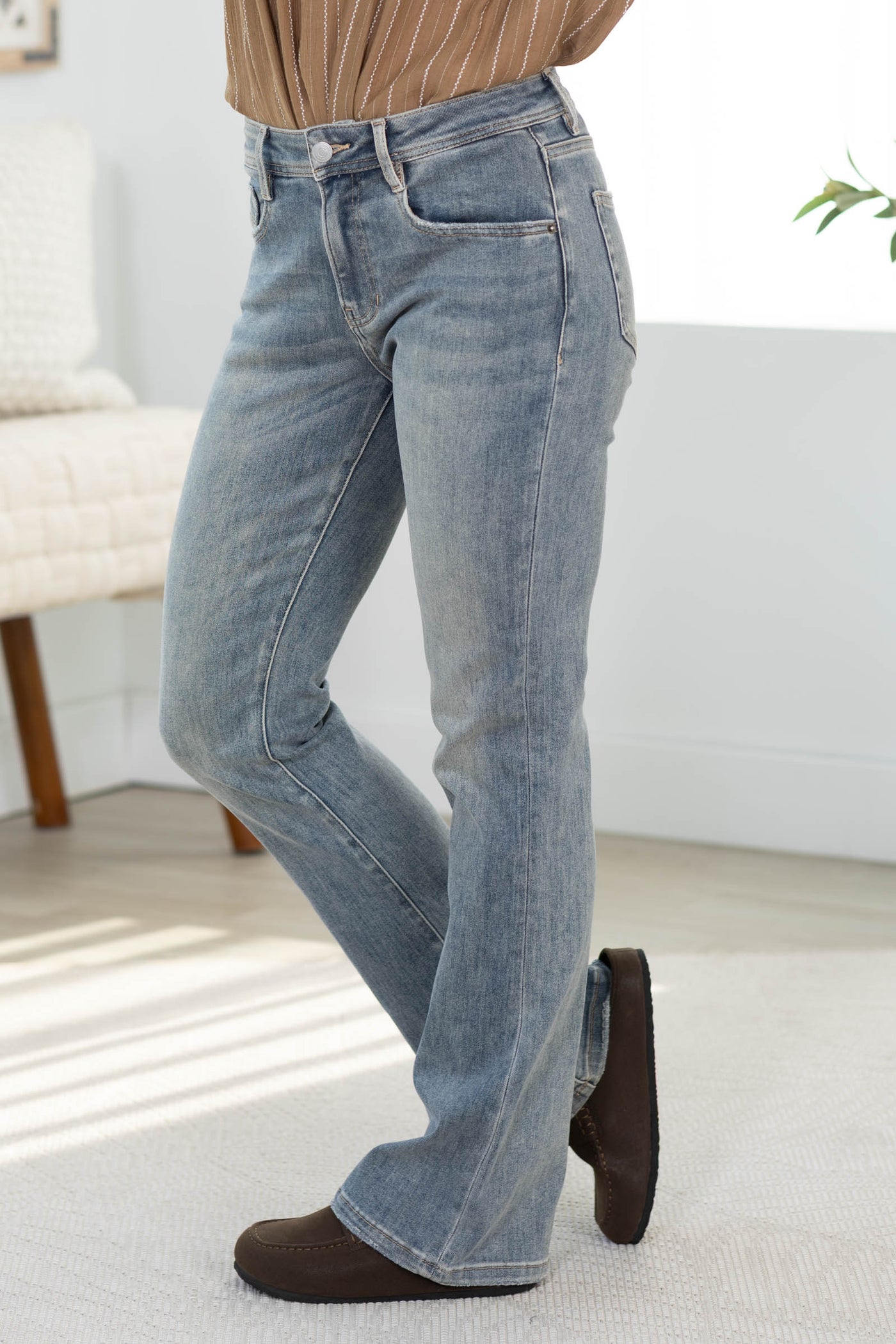 Mica Vintage Wash Bootcut Jeans