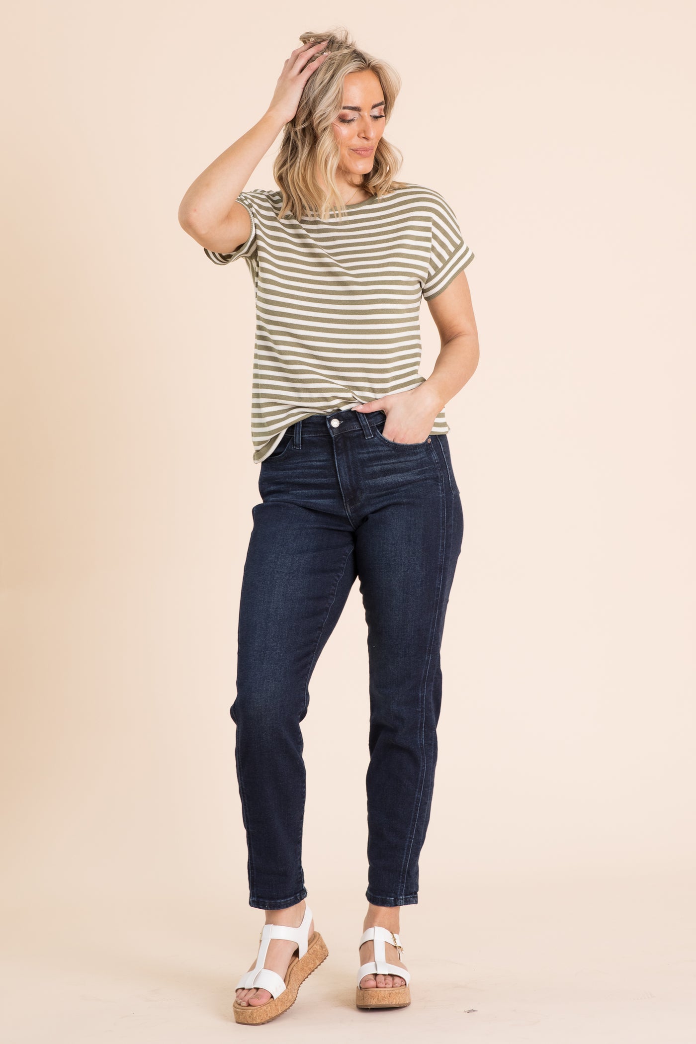 Judy Blue Dark Wash Boyfriend Jeans