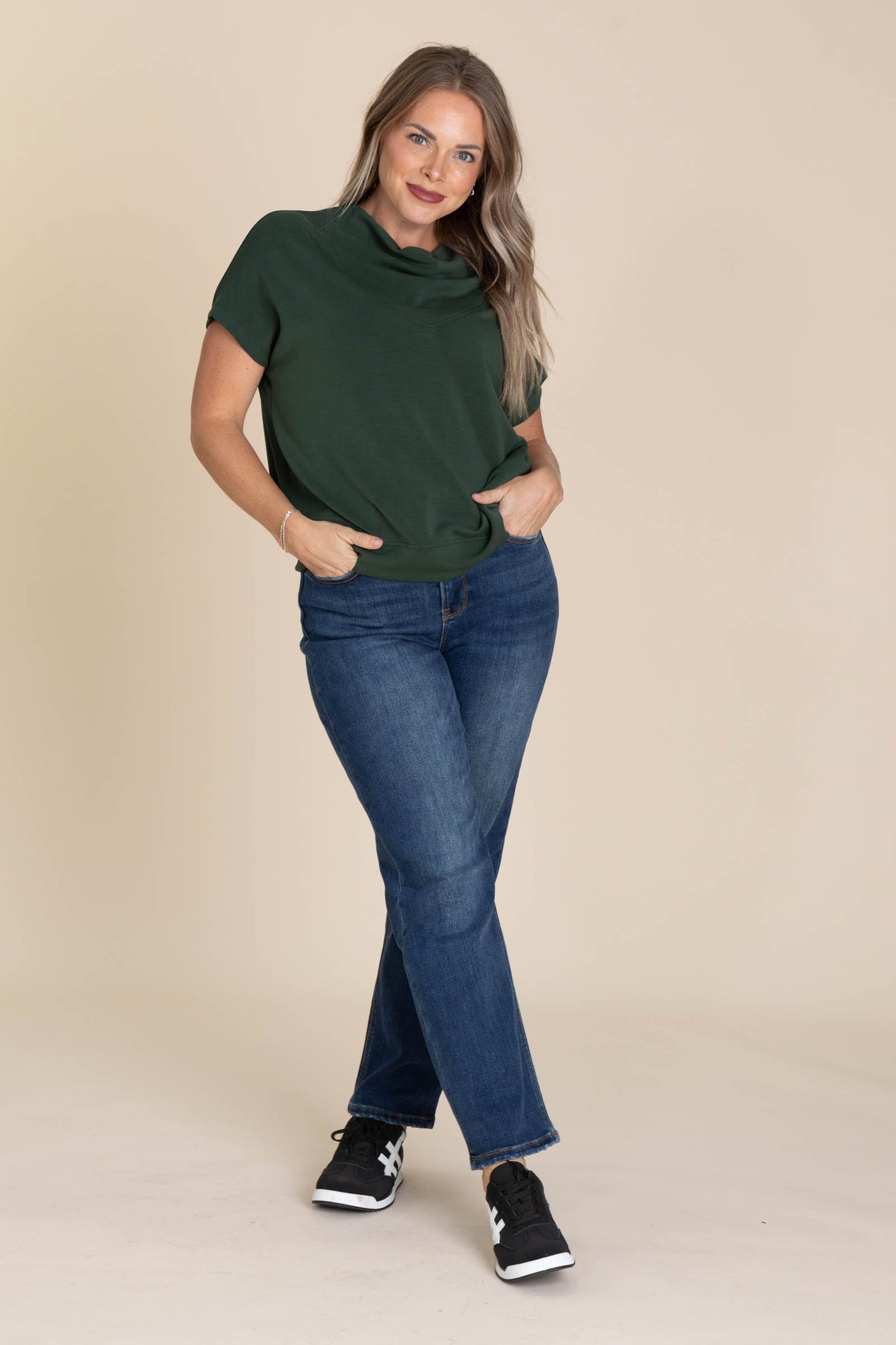 Cowl Neck Knit Tops