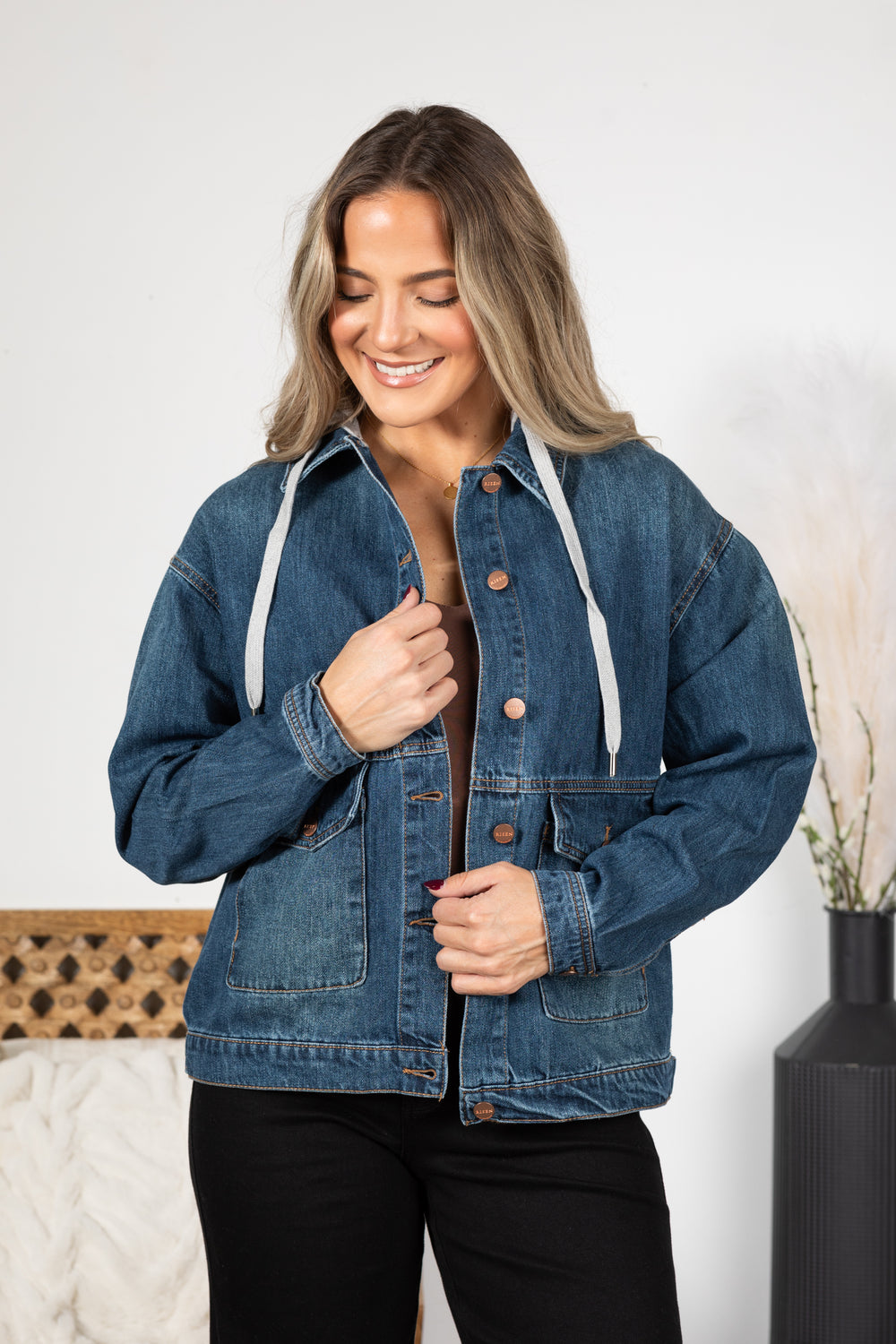 RISEN Button Up Ombre Washed Jacket main image 0